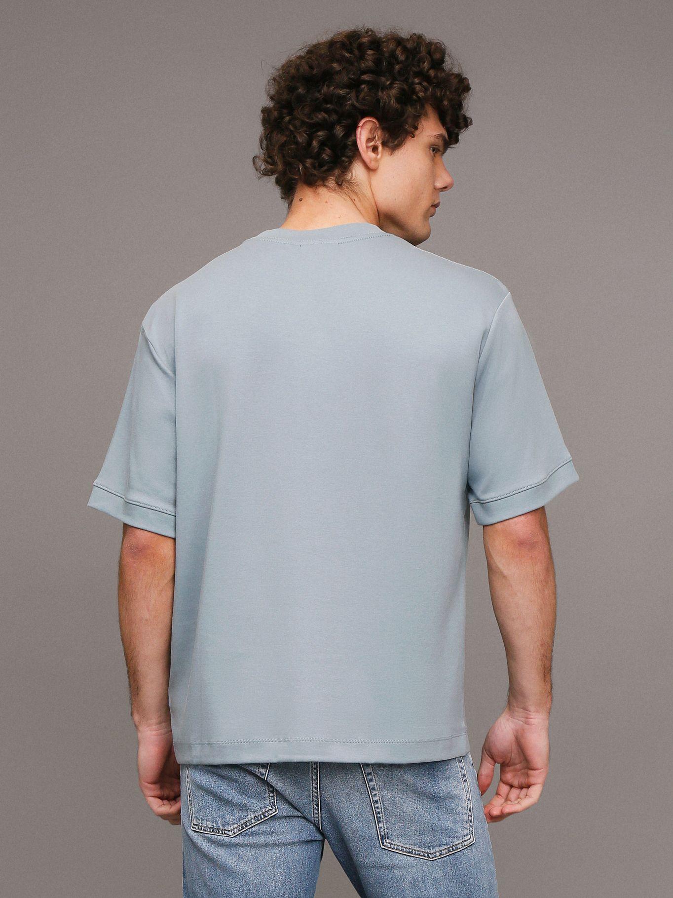 Polera Interlock Celeste Calvin Klein-3