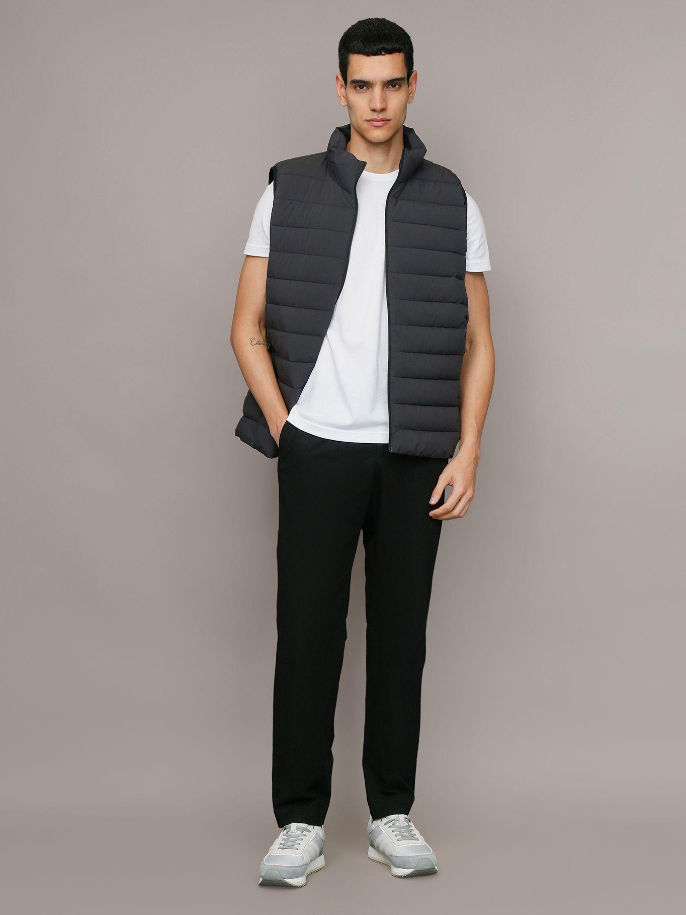 Chaqueta Vest Ligera Acolchada Gris Calvin Klein-1