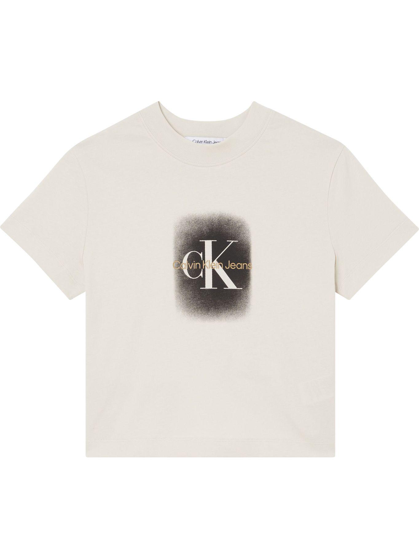 Polera Spray Monologo Blanco Calvin Klein-3