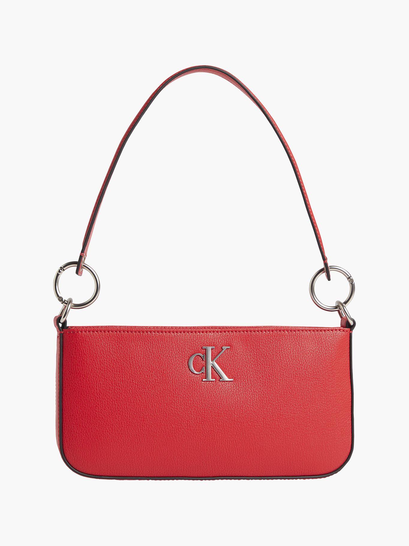Cartera Minimal Monogram Shoulder Rojo Calvin Klein-0