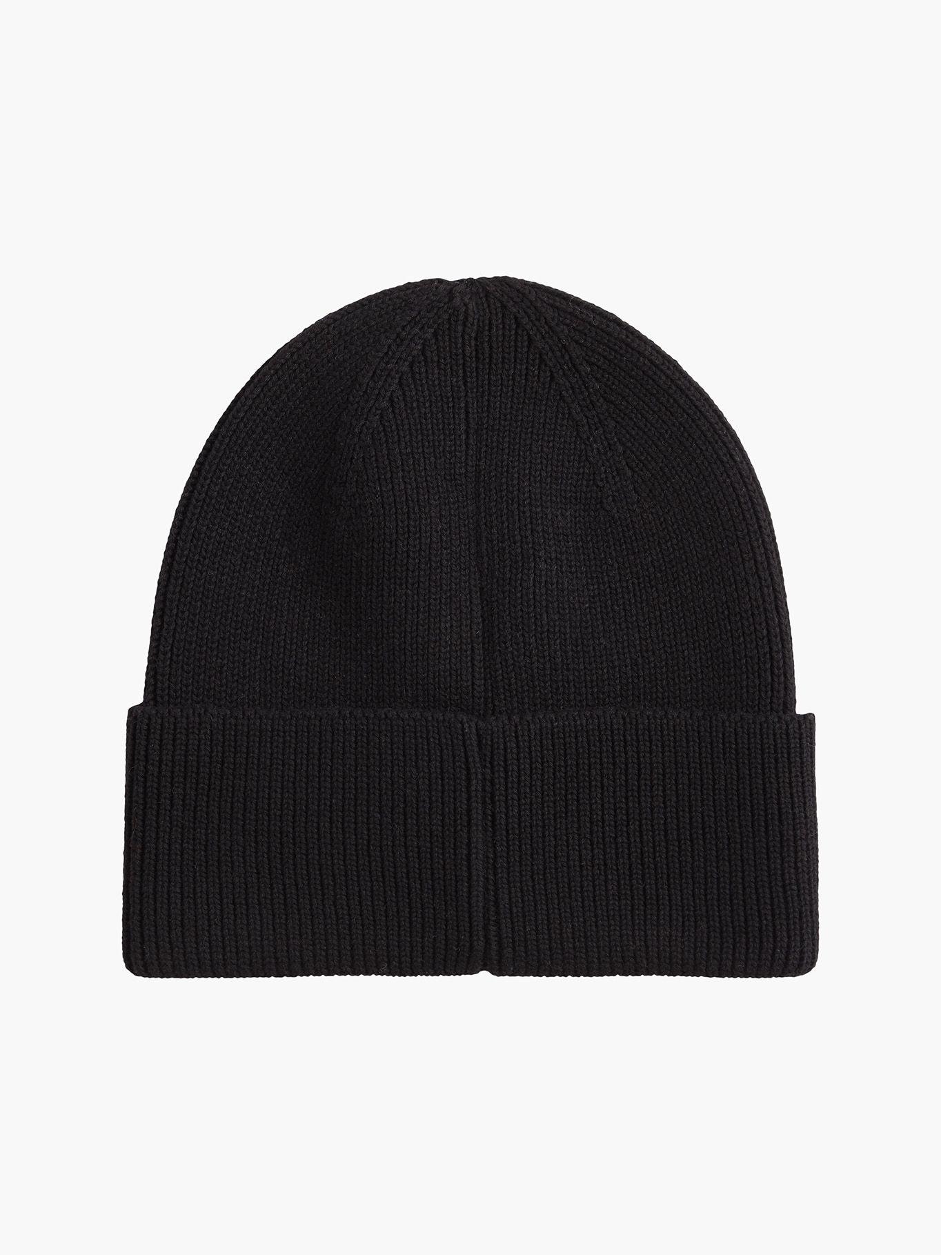 Gorro Monogram Rubber Patch Beanie Negro Calvin Klein-1