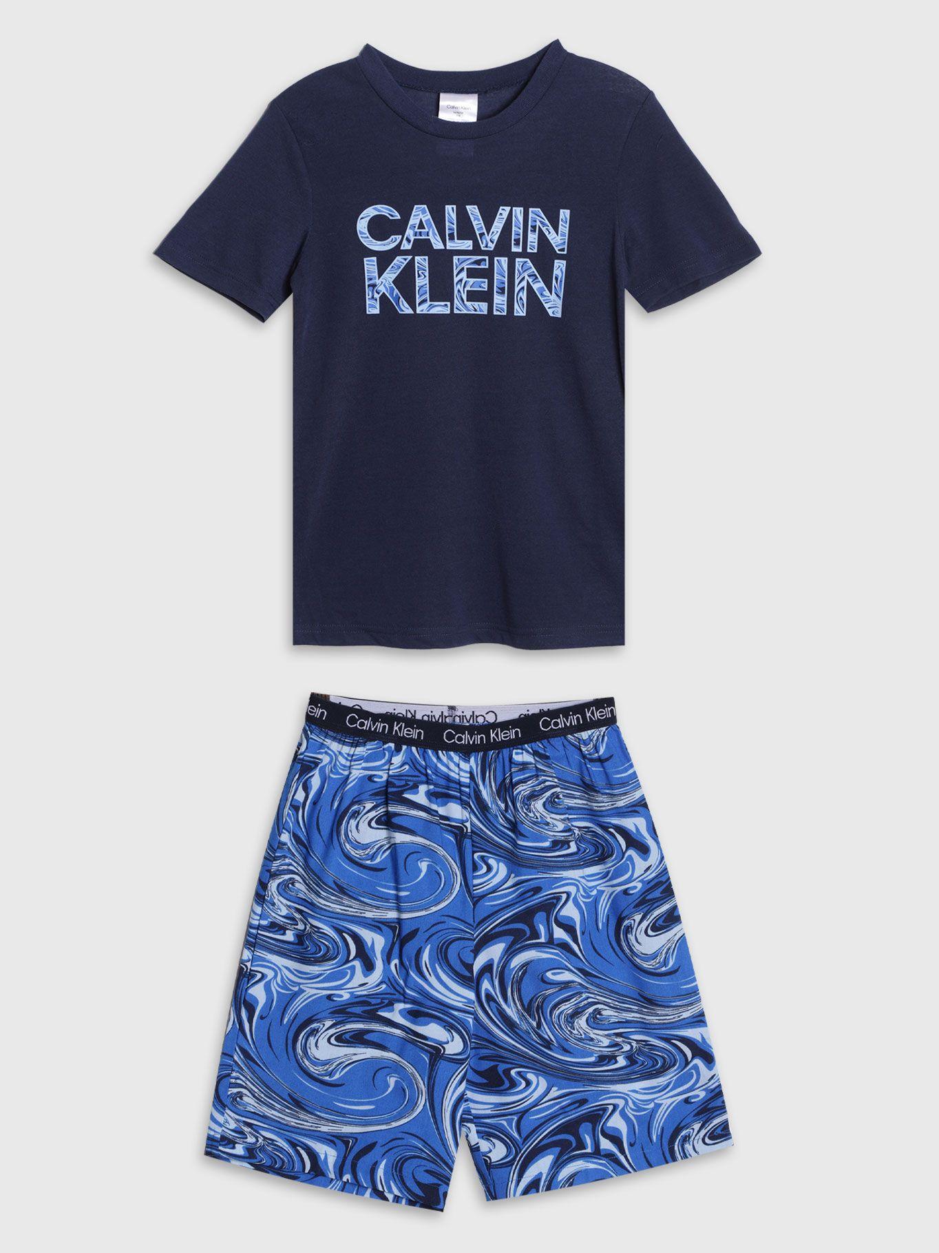 Pijama Niño Vertical Logo Azul 703 Calvin Klein-0