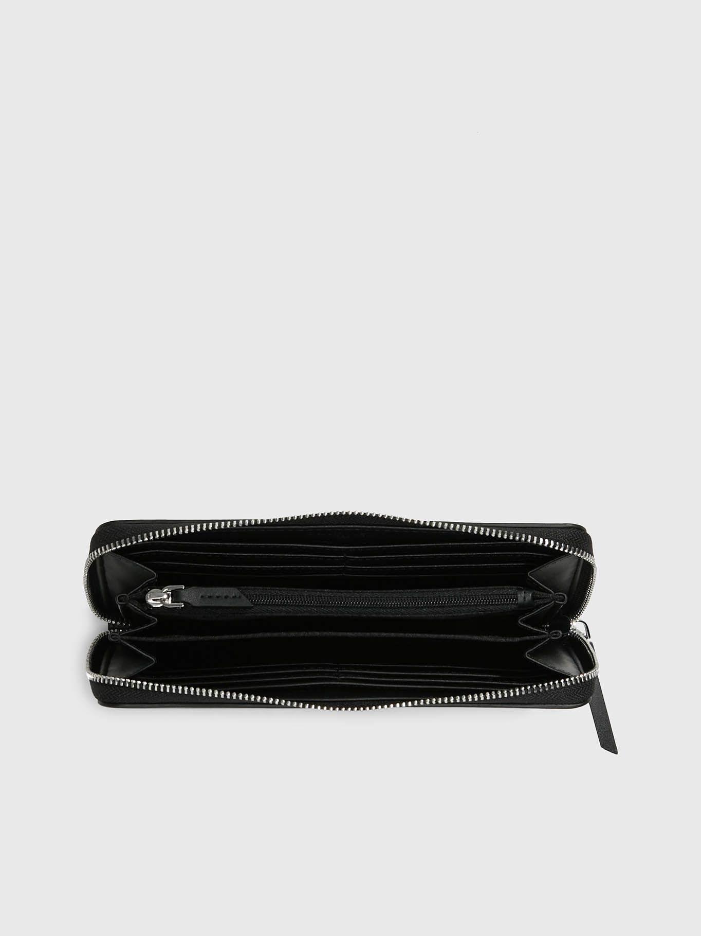 Cartera grande reciclada con cremallera en el contorno Negro Calvin Klein-2