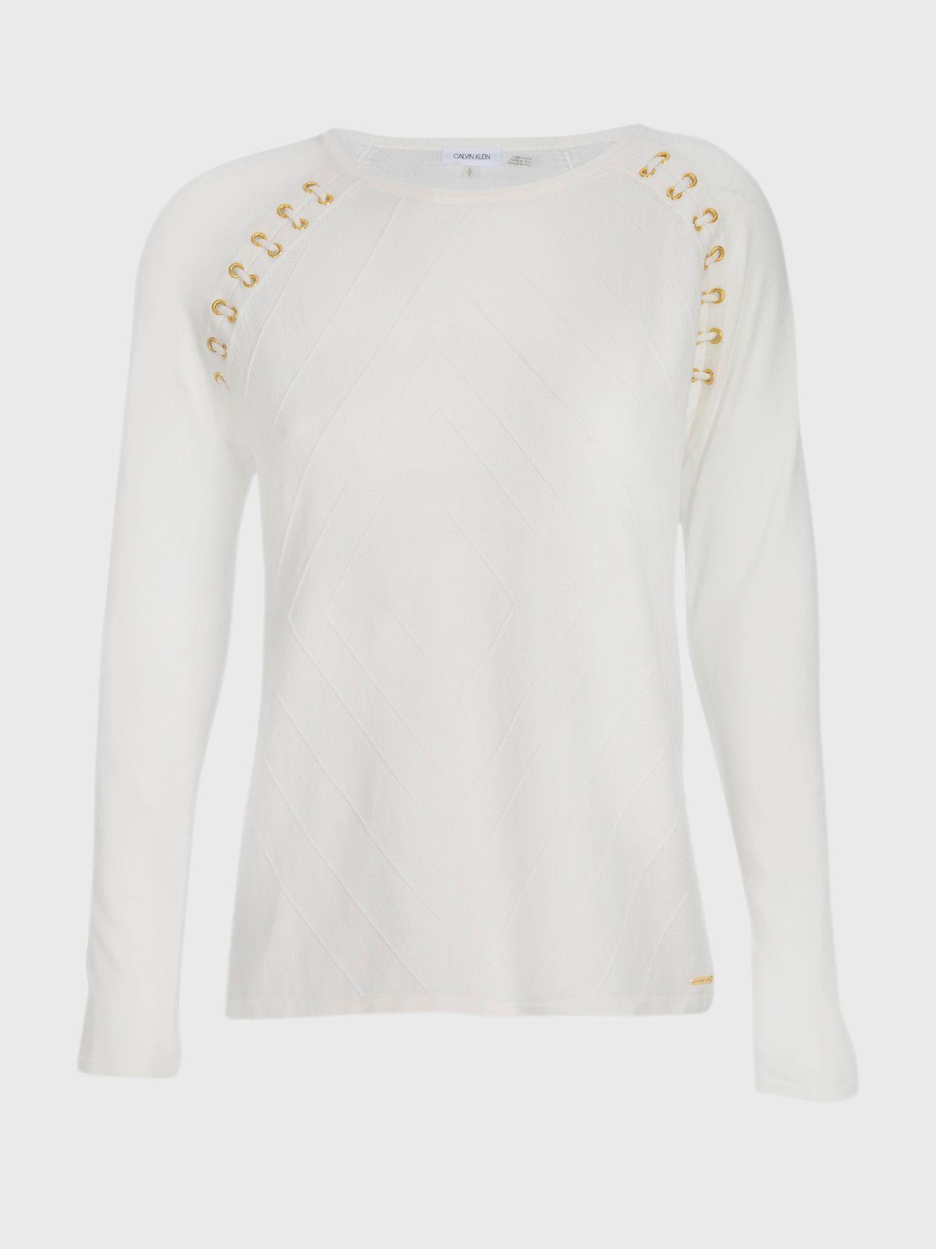 Suéter Lace-Up Blanco Calvin Klein-0