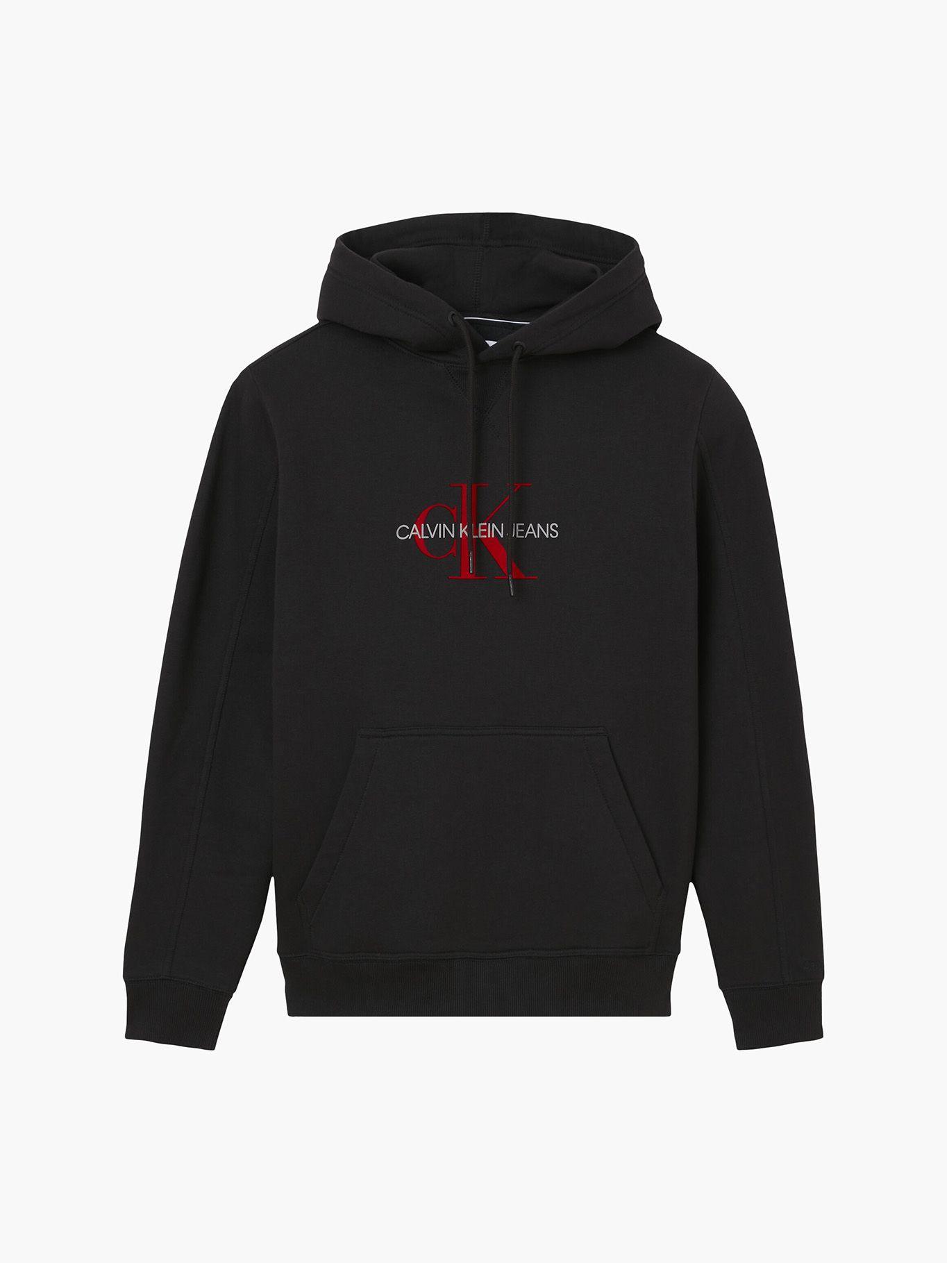 Hoodie Archival Monogram Negro Calvin Klein-4
