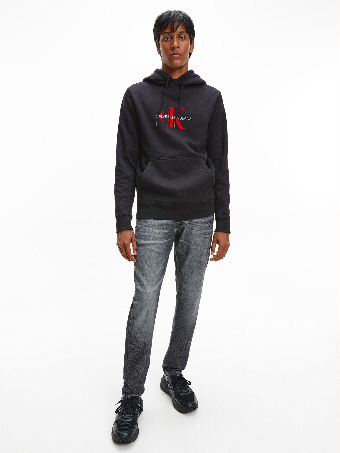 Hoodie Archival Monogram Negro Calvin Klein-1
