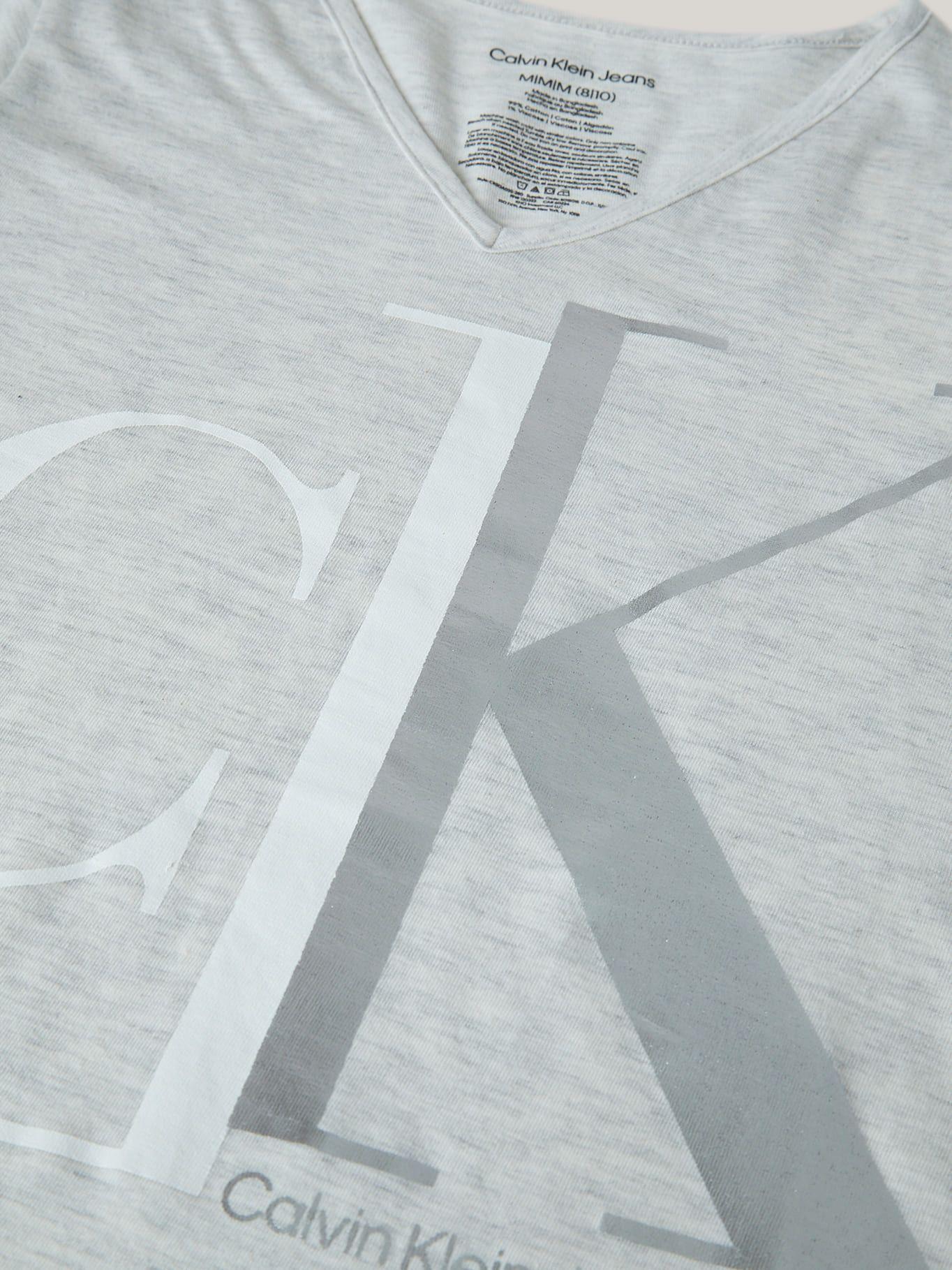 Polera Niña Split Monogram Gris Calvin Klein-2