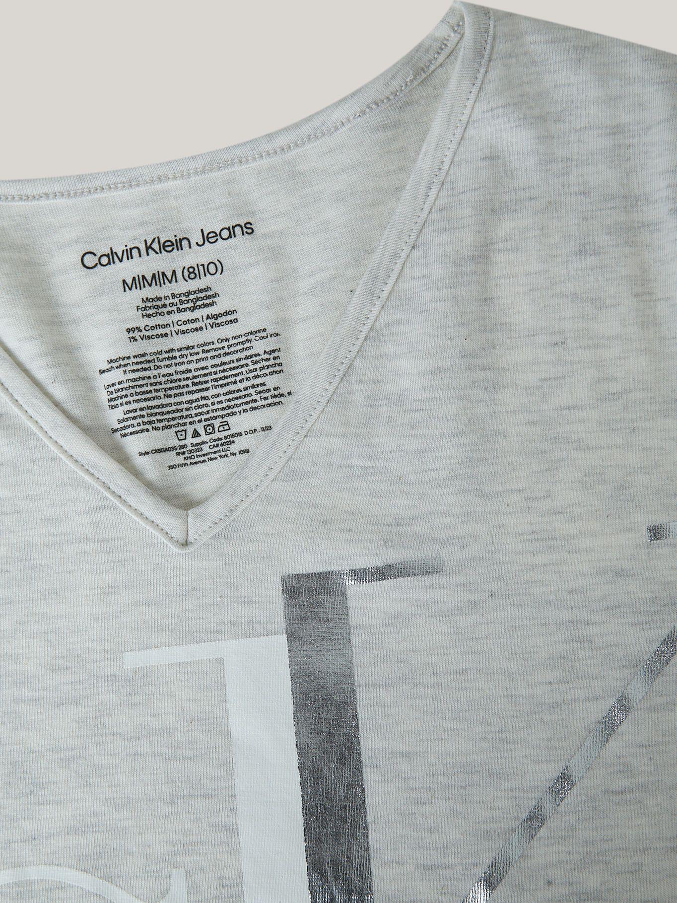 Polera Niña Split Monogram Gris Calvin Klein-3