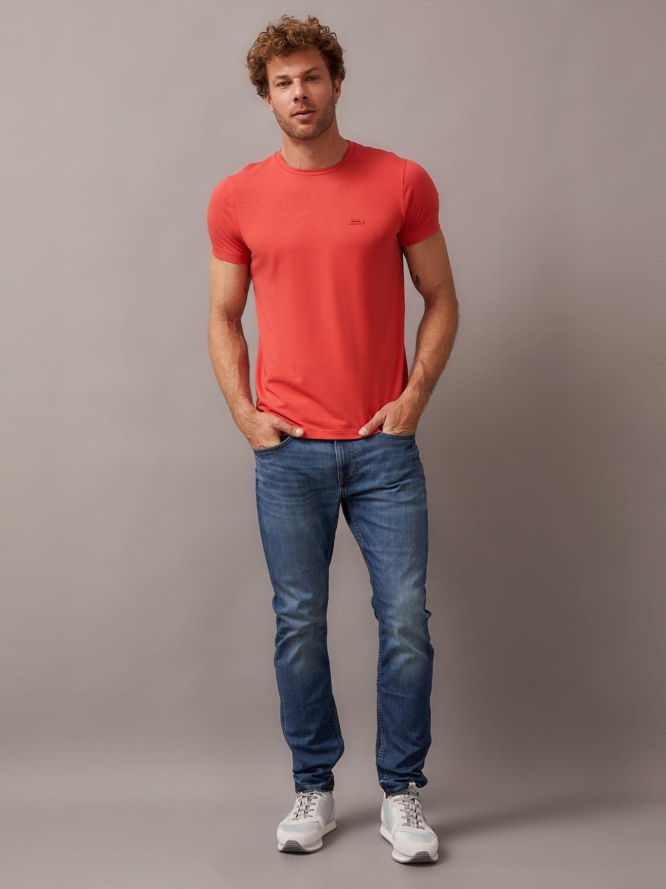 Polera Stretch Slim Fit Rojo Calvin Klein-1