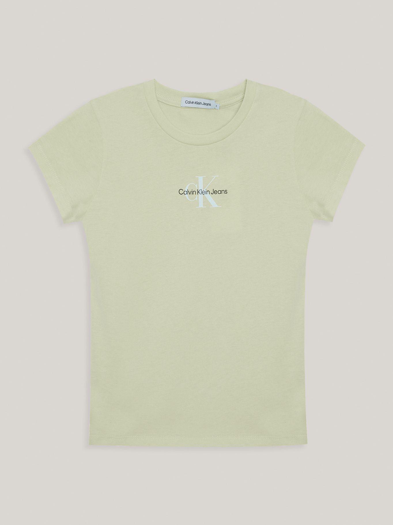 Polera Niña Micro Monogram Verde Calvin Klein-0