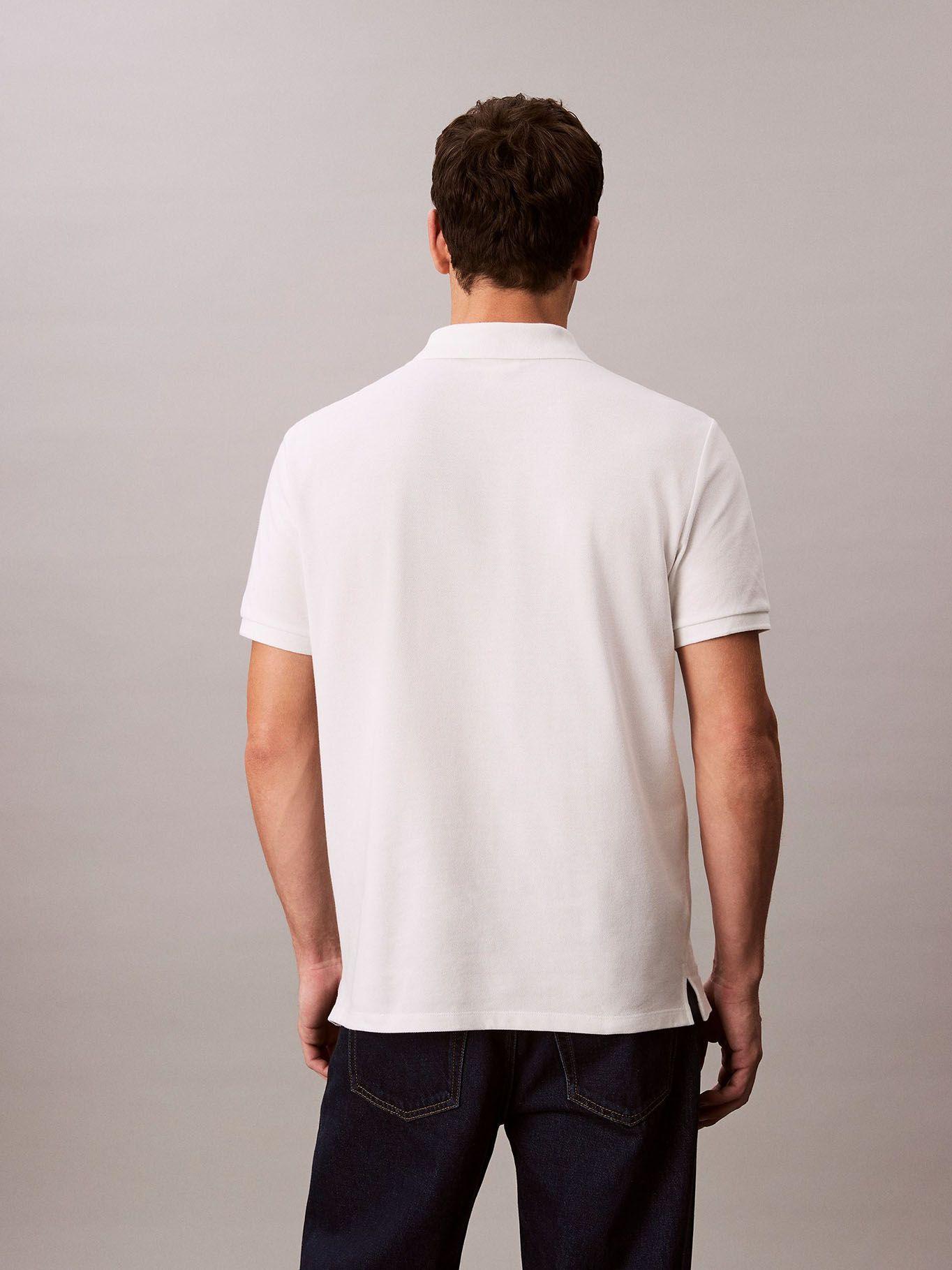 Polo con Monograma Blanco Calvin Klein-3