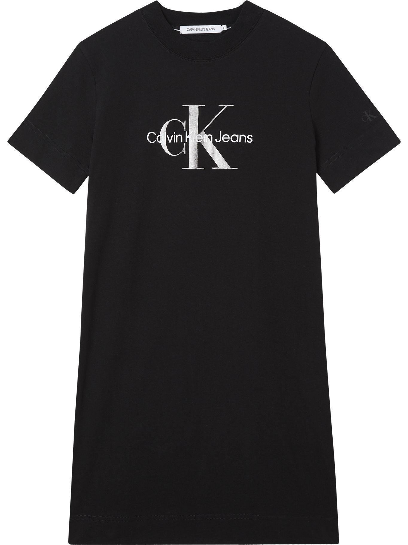 Vestido Gunmetal Monogram Negro Calvin Klein-0