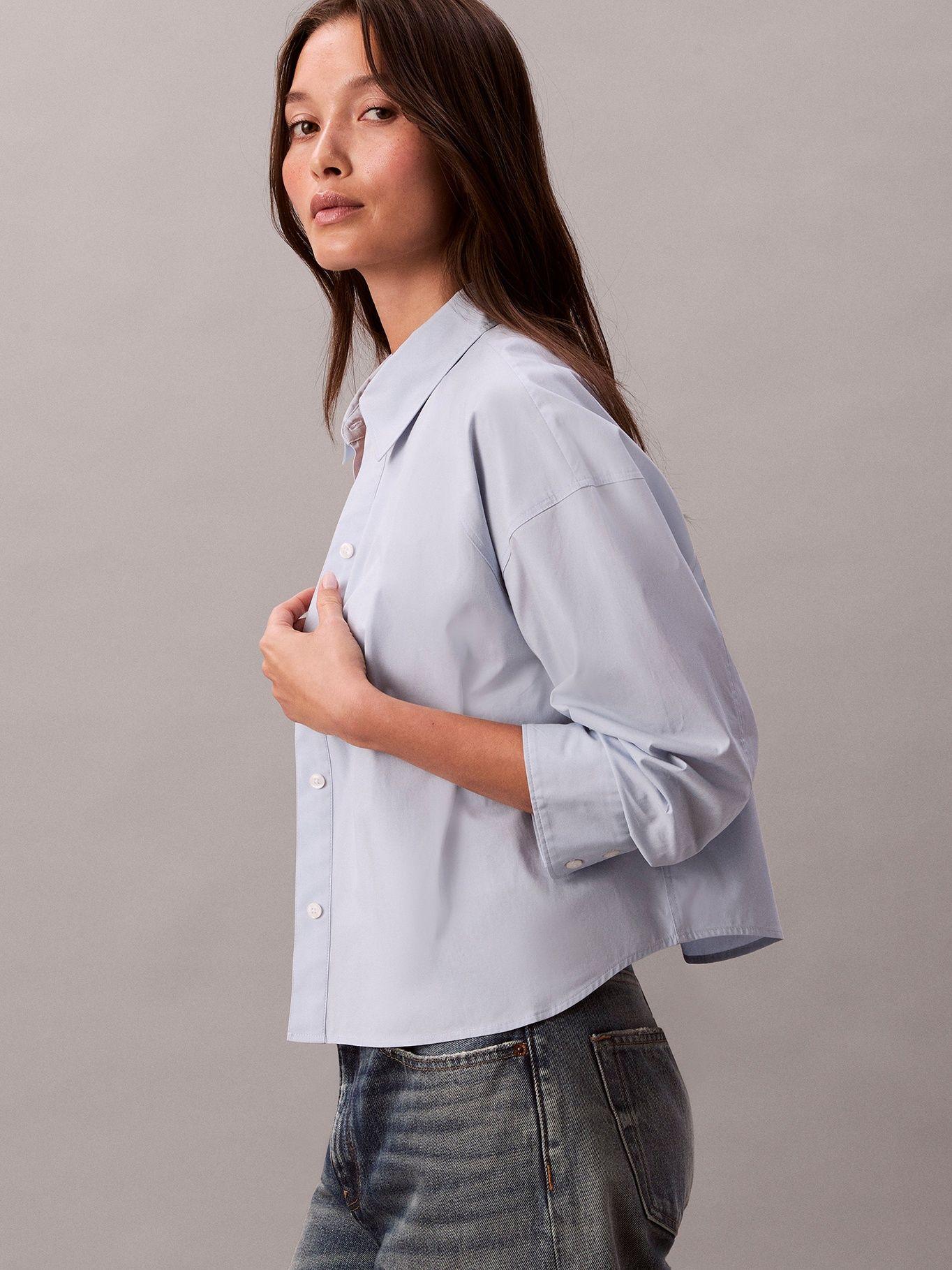 Camisa Boxy Cropped Celeste Calvin Klein-3