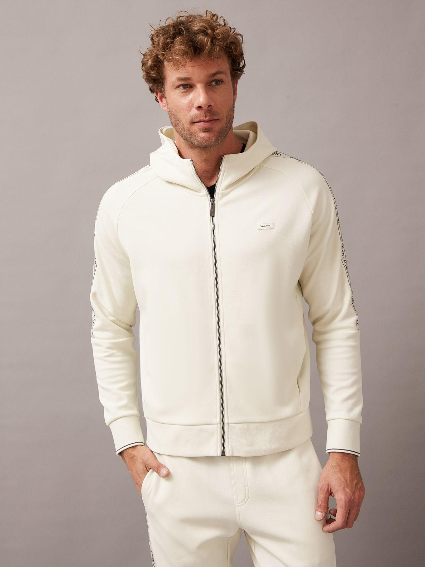 Polerón con Gorro Logo Tape Raglan Blanco Calvin Klein-0