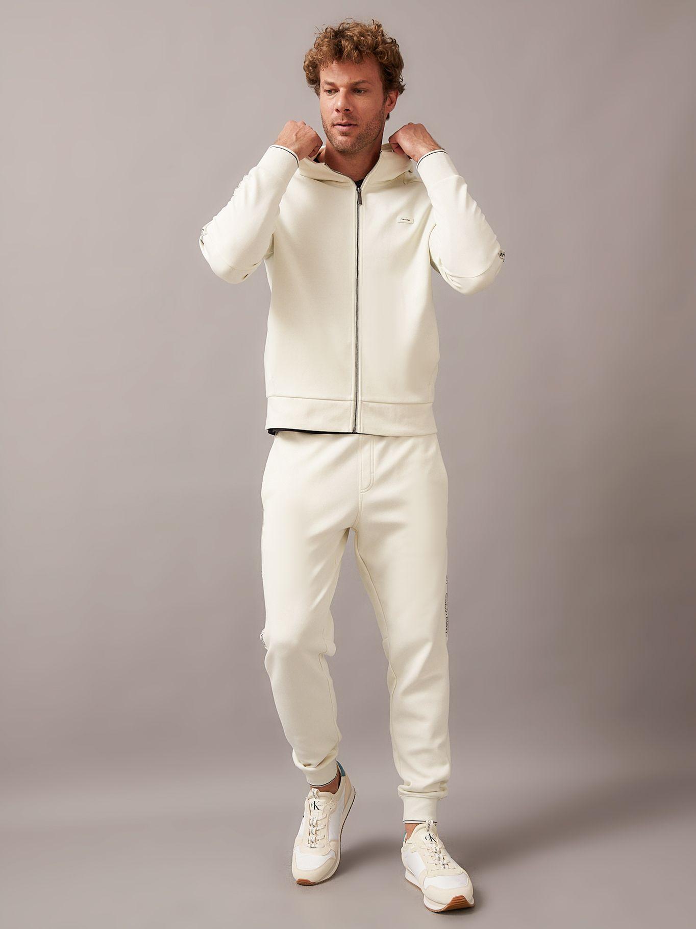 Polerón con Gorro Logo Tape Raglan Blanco Calvin Klein-1