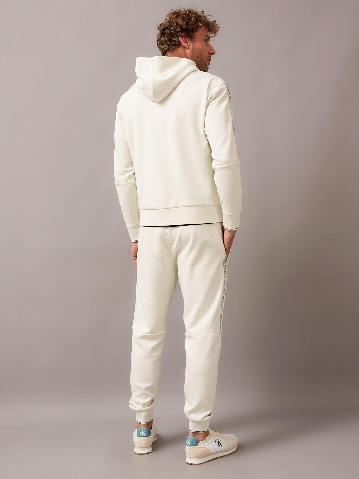 Polerón con Gorro Logo Tape Raglan Blanco Calvin Klein-2