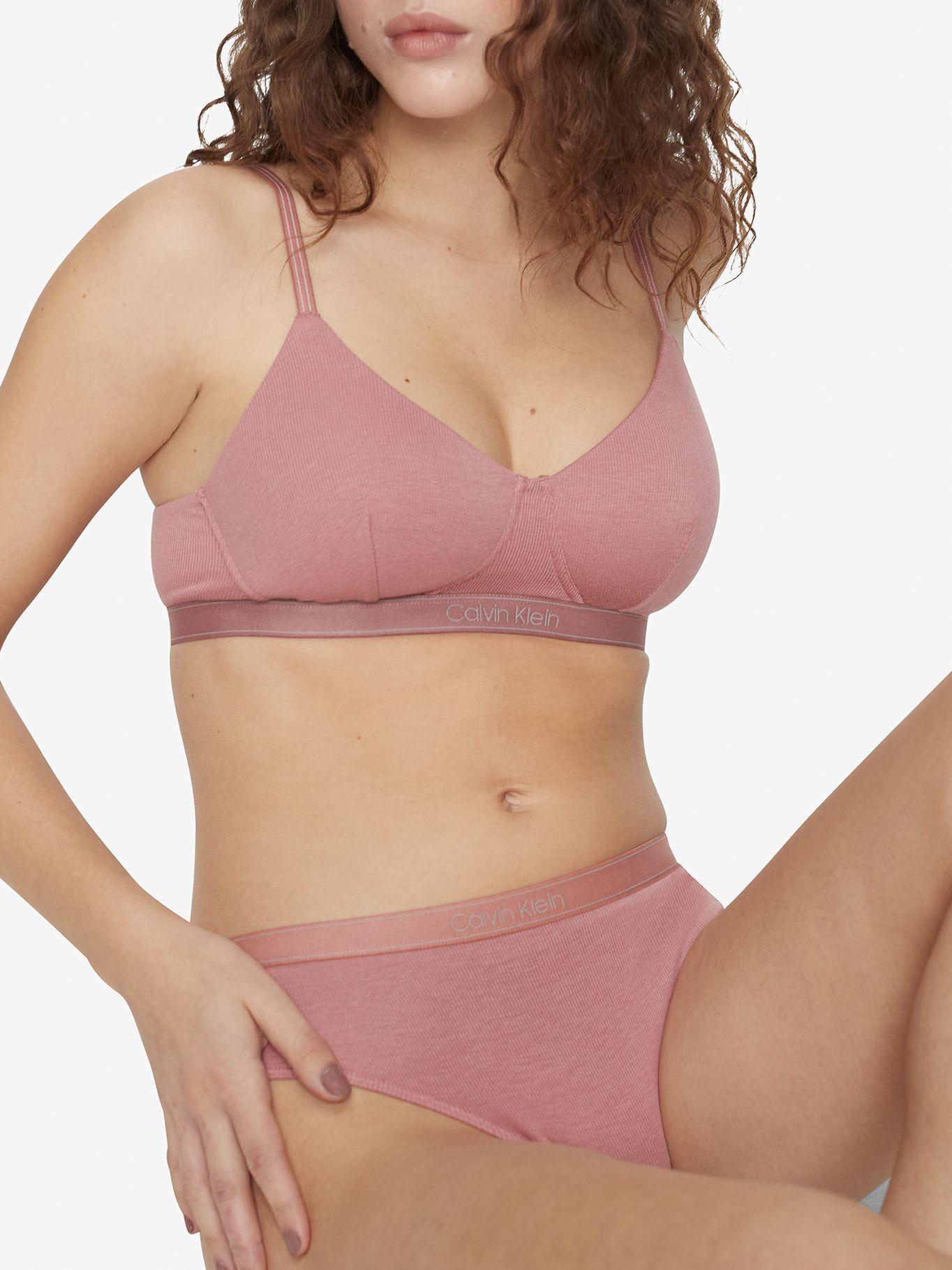 Bralette Lightly Lined Rosa Calvin Klein-4