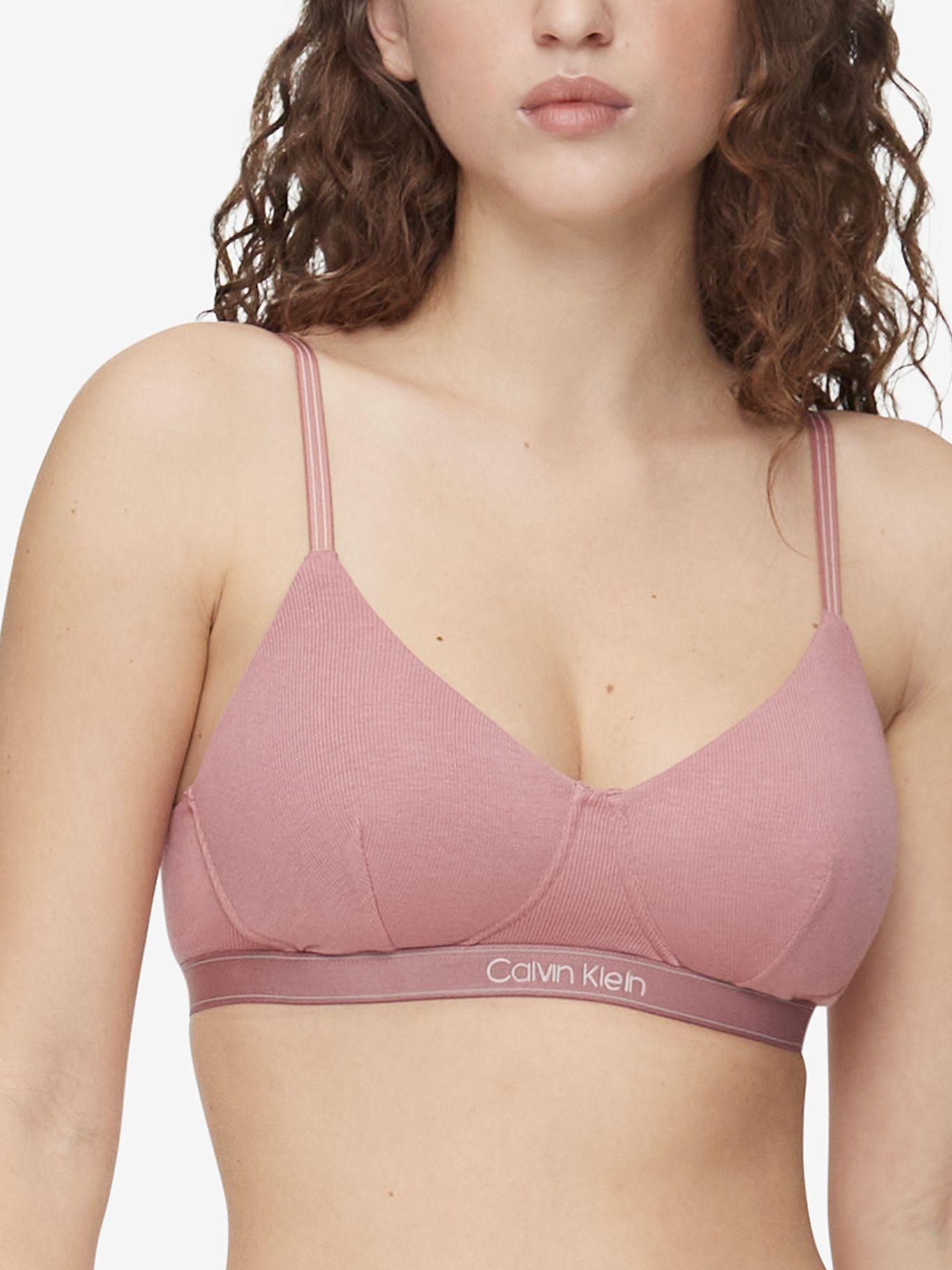 Bralette Lightly Lined Rosa Calvin Klein-0