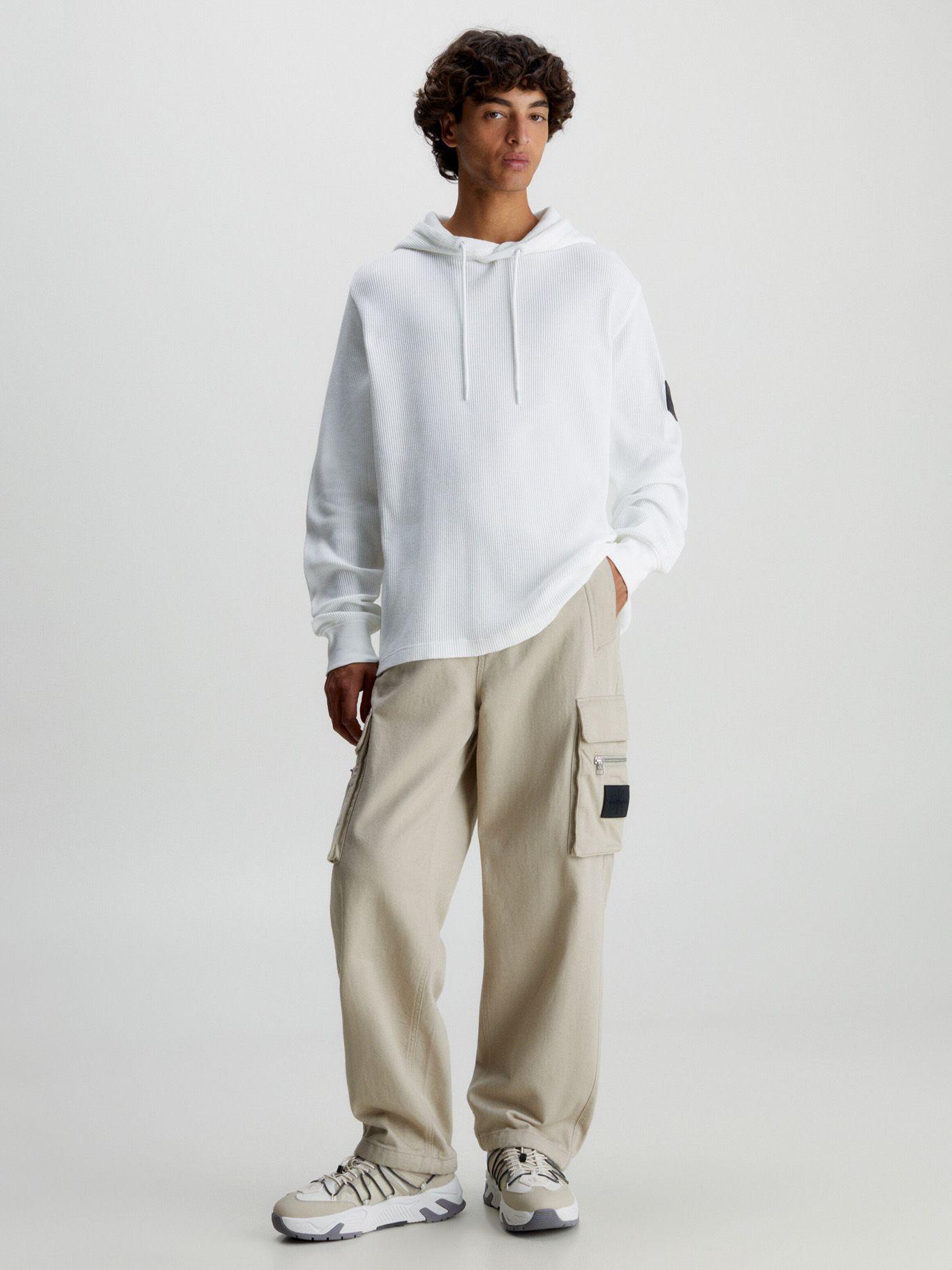 Polera Ls Badge Ottoman Blanco Calvin Klein-1