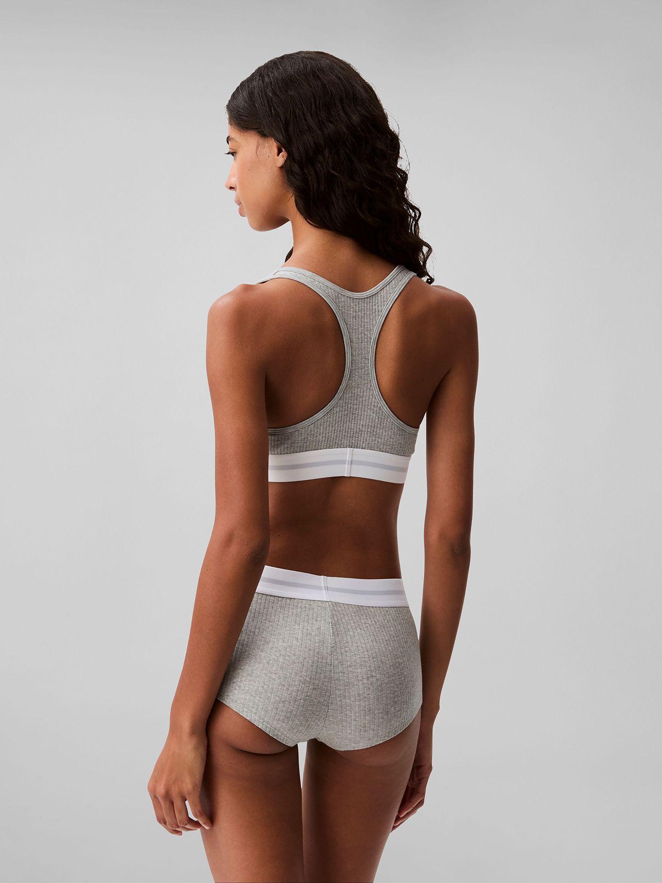 Calzón Boyshort Cotton Modal Rib Gris Calvin Klein-2