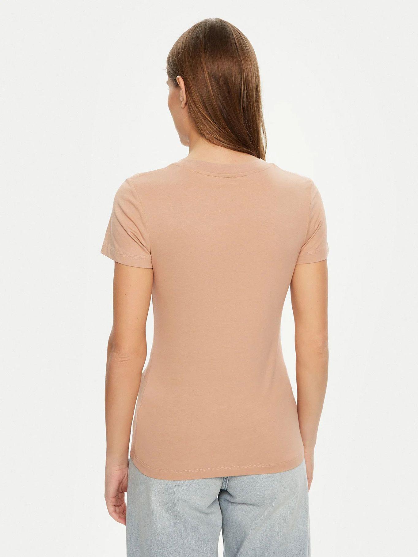 Polera slim con monograma Rosado Calvin Klein-2