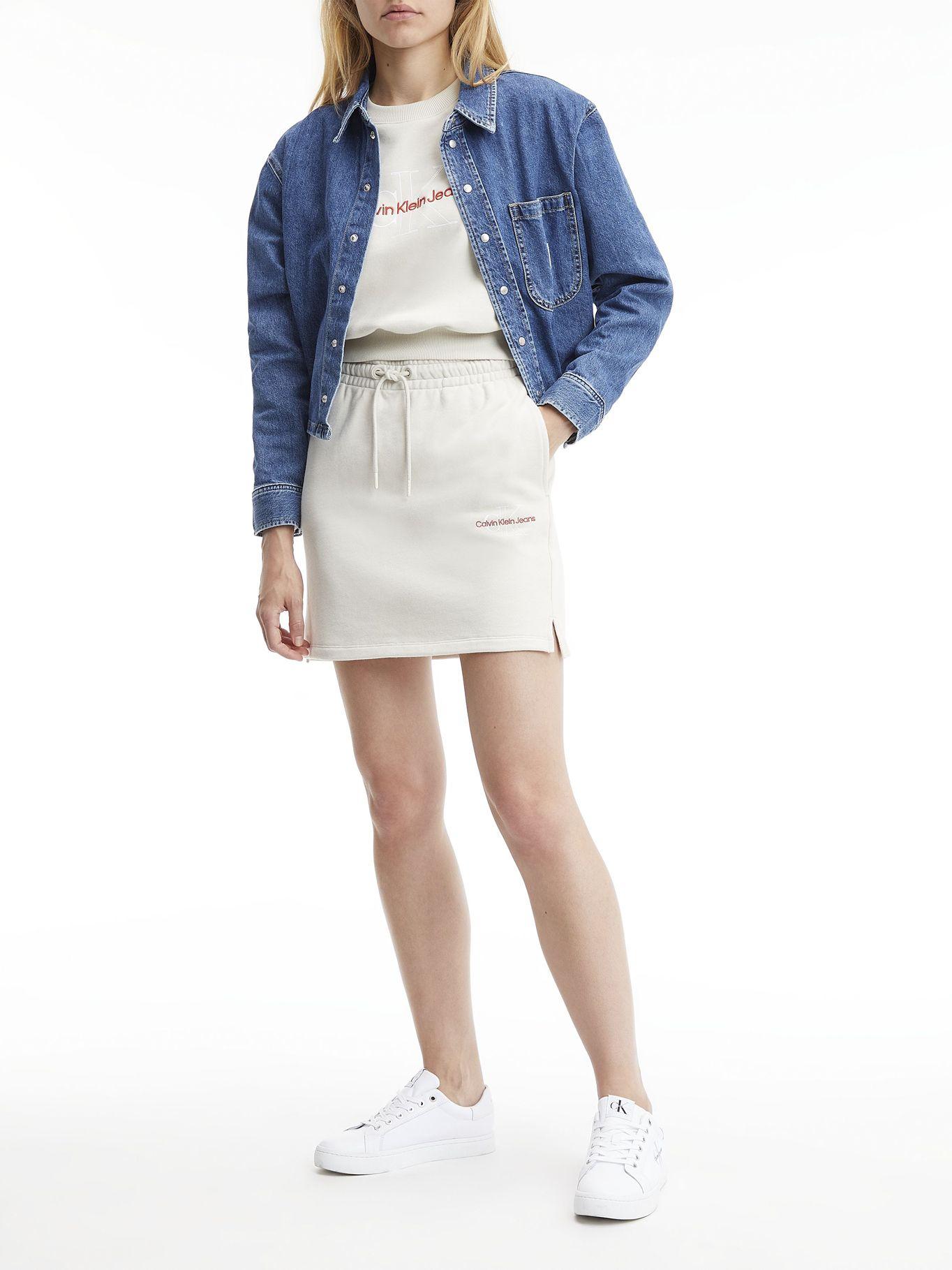 Falda Two Tone Monogram Beige Calvin Klein-1