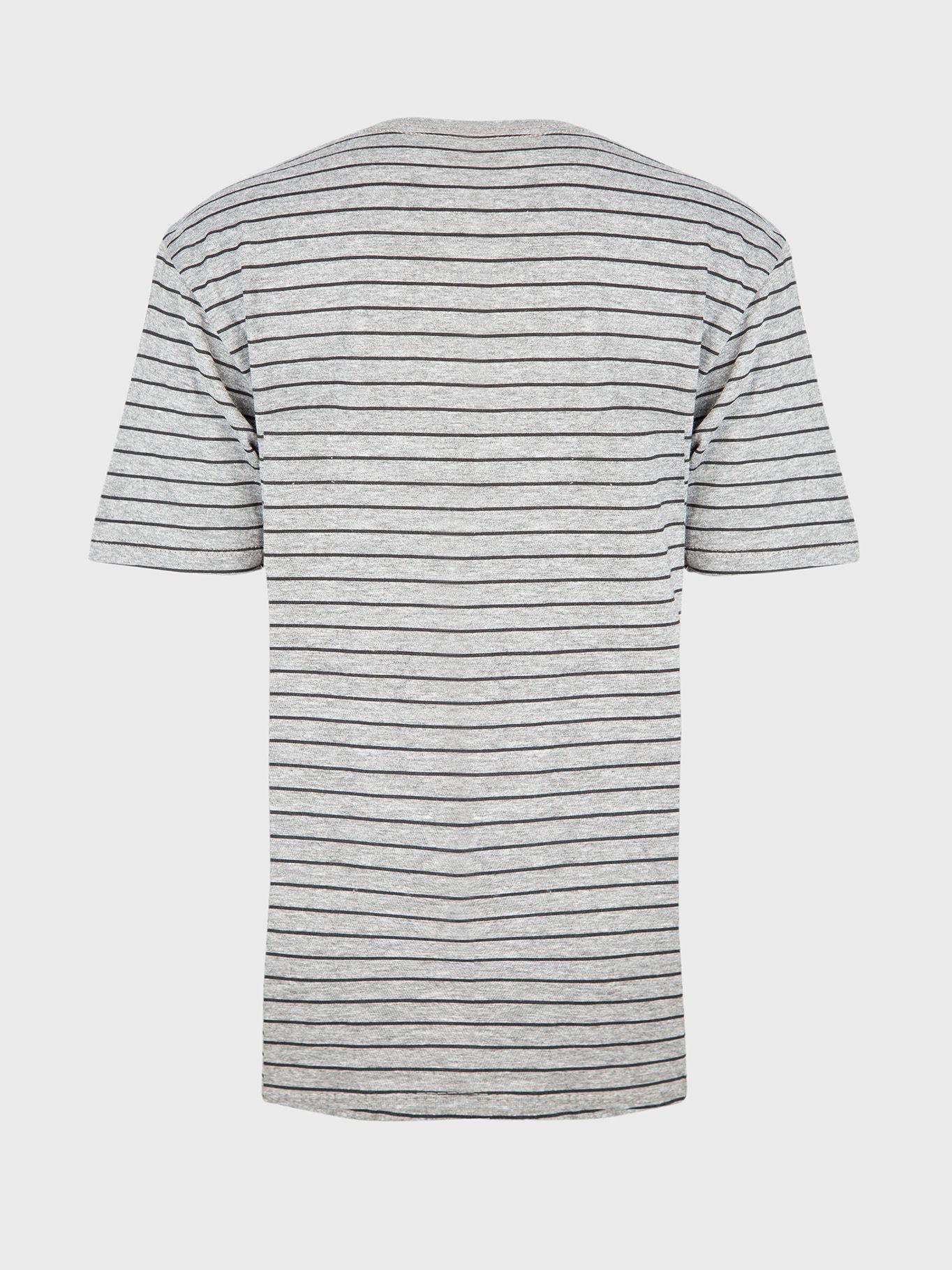 Polera Niño Print Stripe Gris Calvin Klein-1