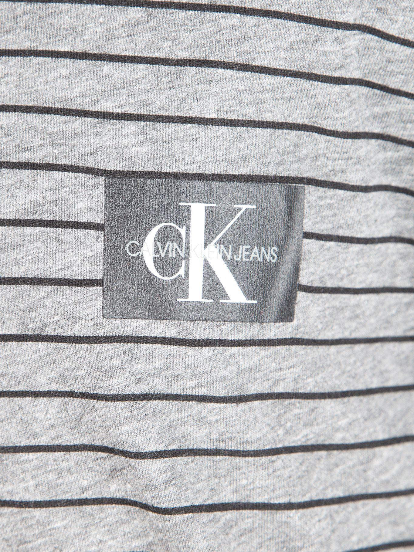 Polera Niño Print Stripe Gris Calvin Klein-3