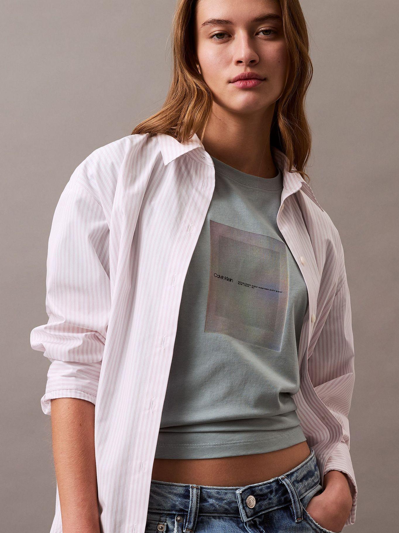 Polera Clásica Gráfico Fotográfico Verde Calvin Klein-3