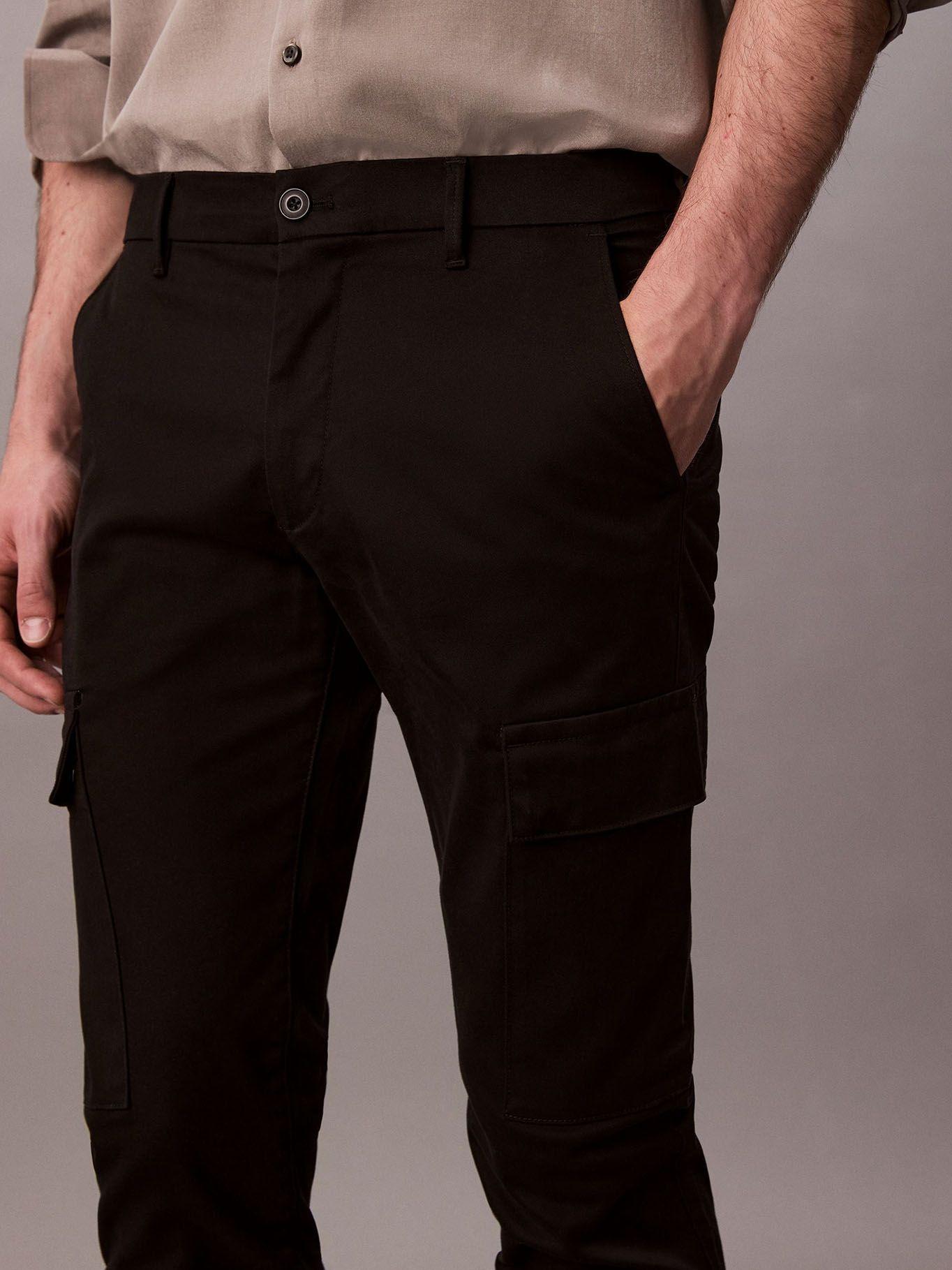 Pantalón Cargo Slim de Algodón Negro Calvin Klein-3