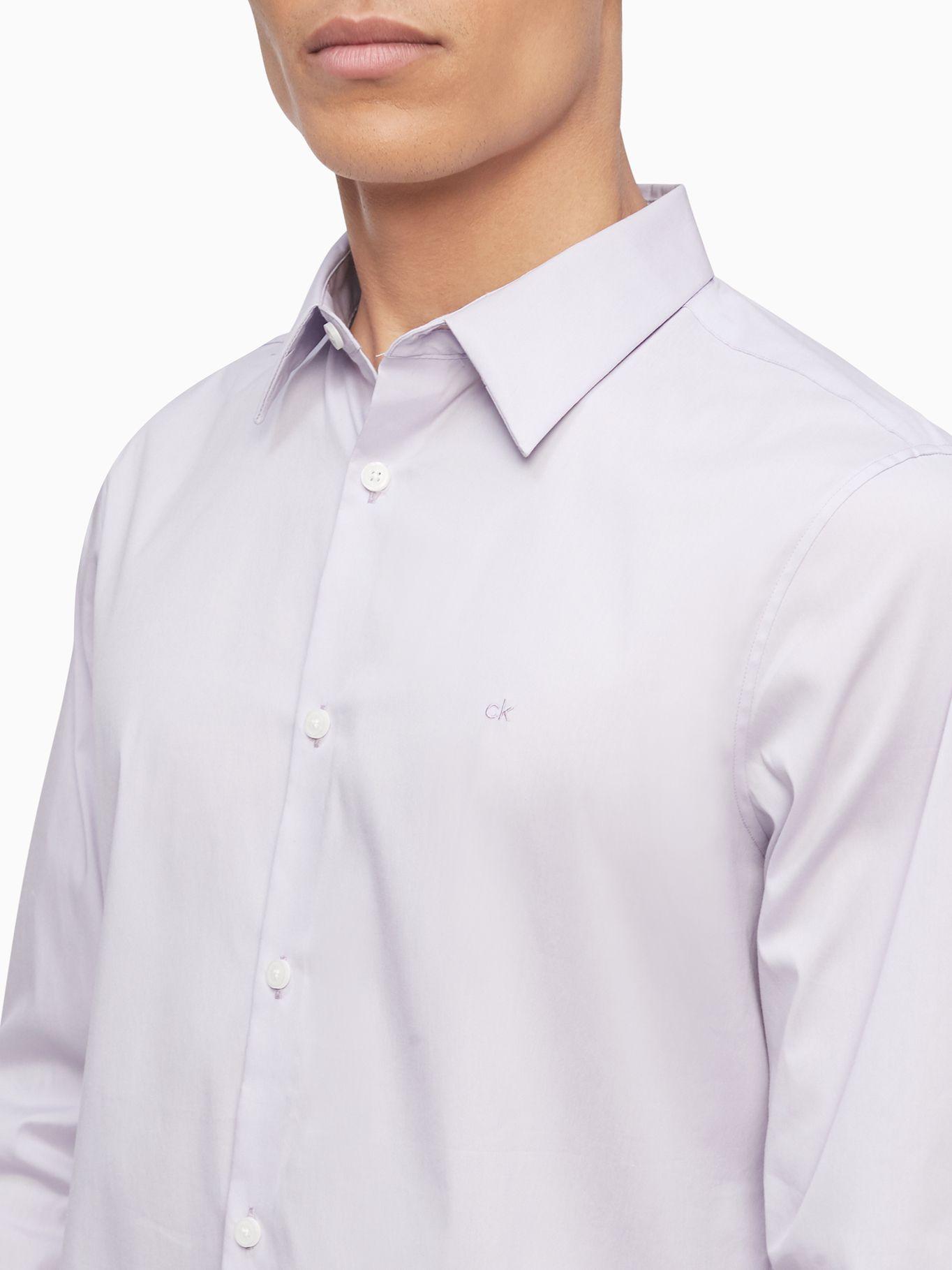 Camisa The Stretch-Cotton Lila Calvin Klein-2