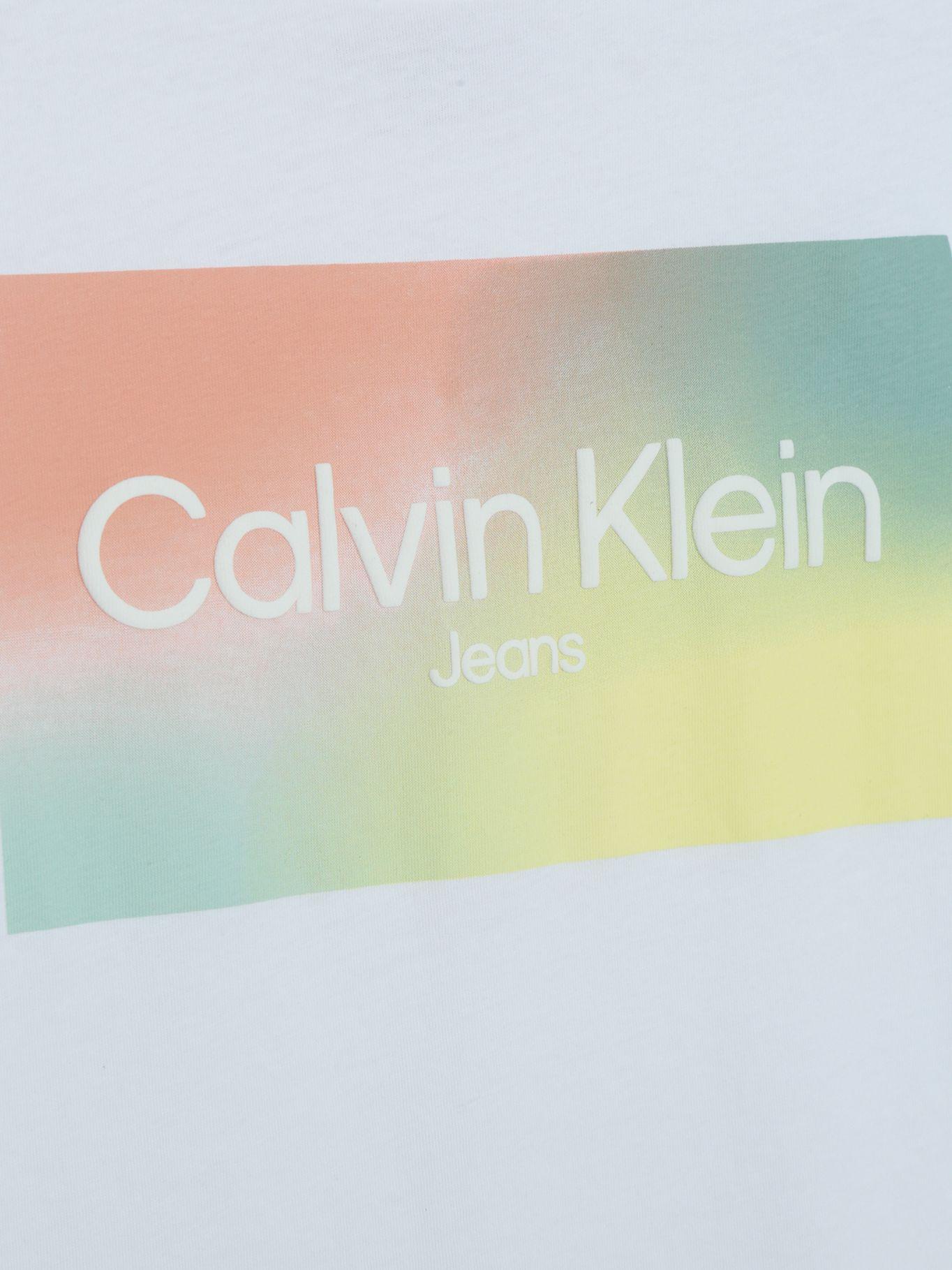 Polera Niño Gradient Box Para Niño Blanco Calvin Klein-2