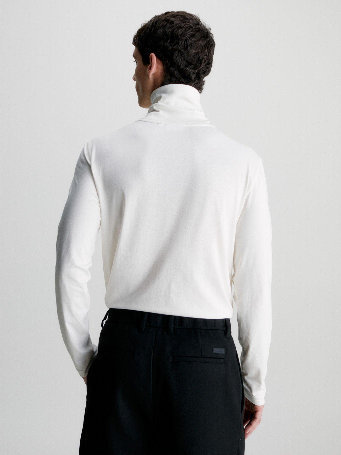 Polera Ls Cuello Alto Smooth Blanco Calvin Klein-2