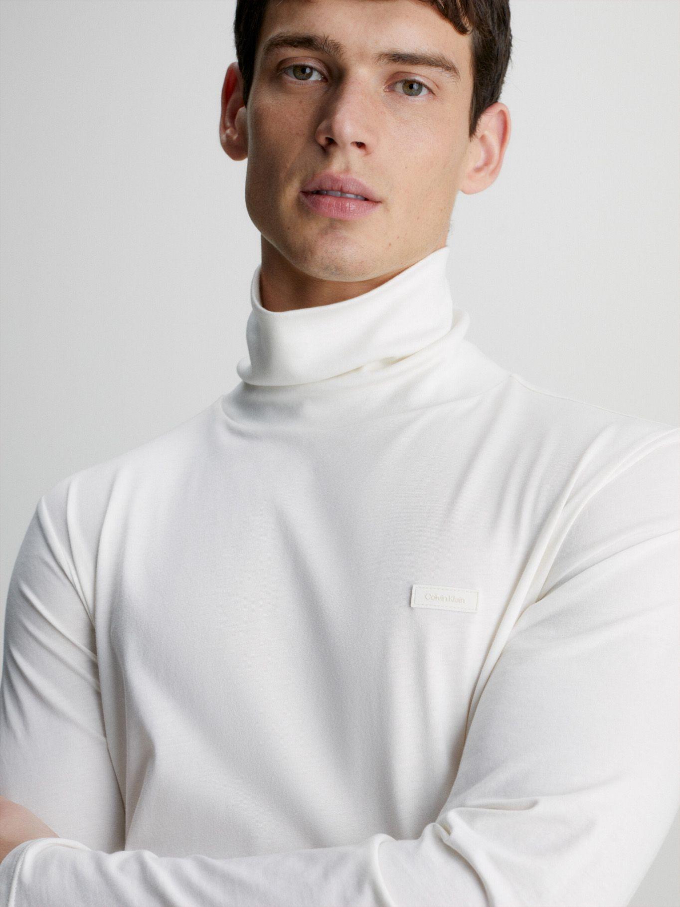 Polera Ls Cuello Alto Smooth Blanco Calvin Klein-3