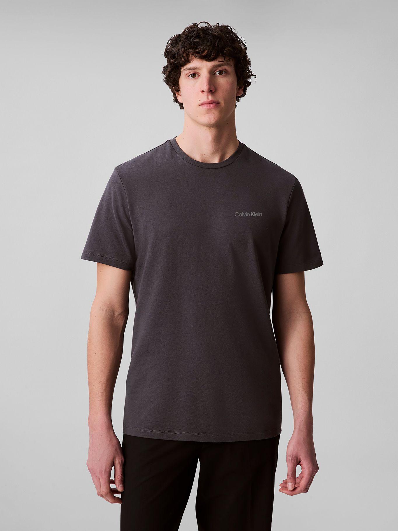 Polera con Logo Tonal Gris Calvin Klein-0