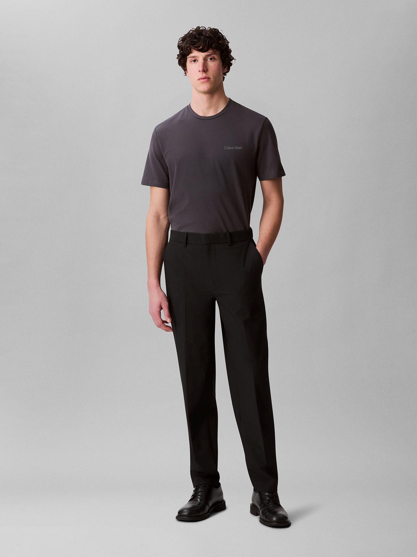 Polera con Logo Tonal Gris Calvin Klein-1