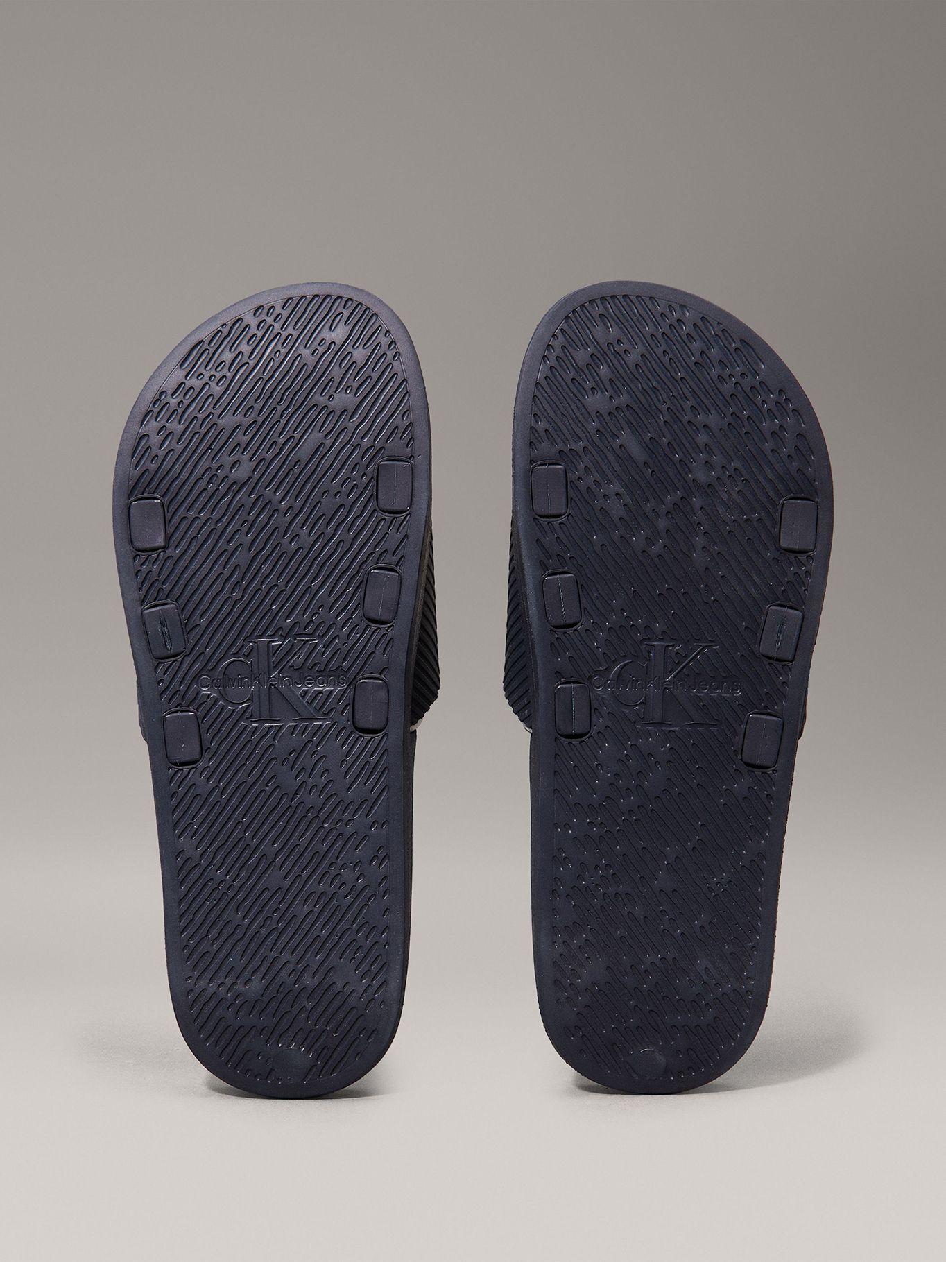 Sandalias Slide Rubber Azul Calvin Klein-3