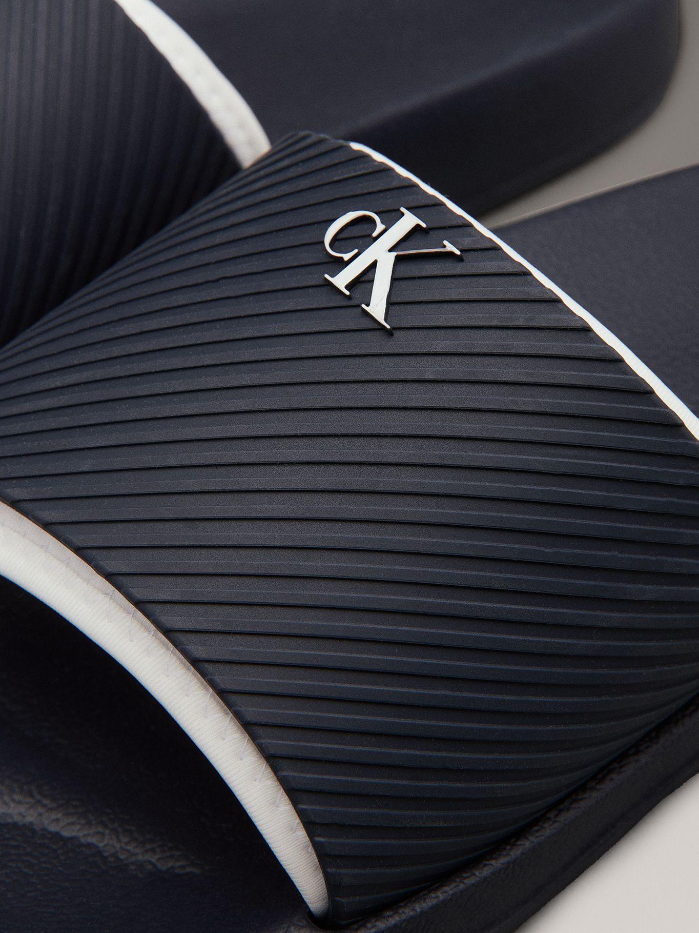 Sandalias Slide Rubber Azul Calvin Klein-6