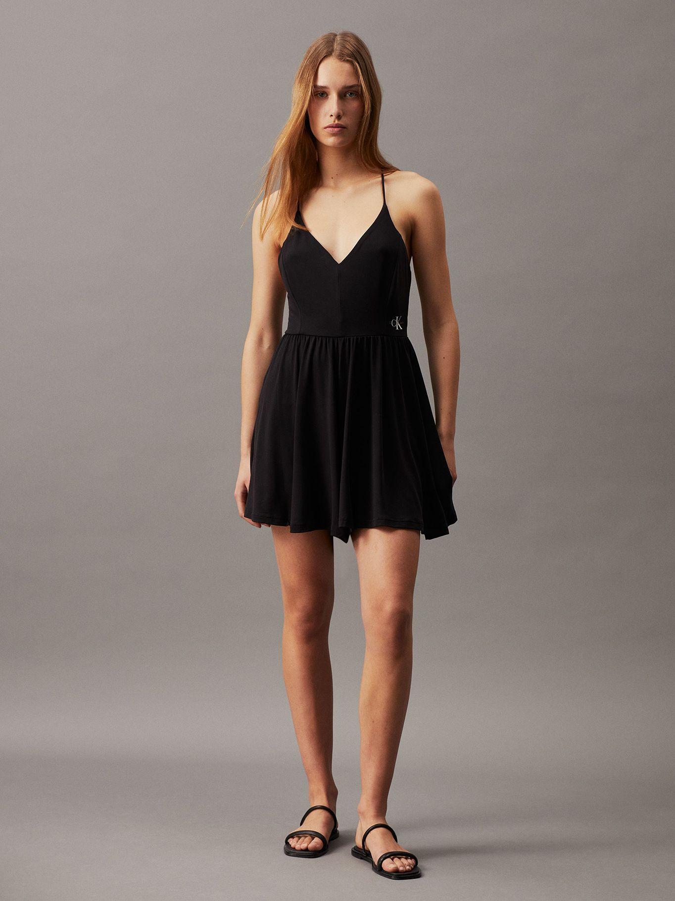 Vestido Modal Playsuit Negro Calvin Klein-0