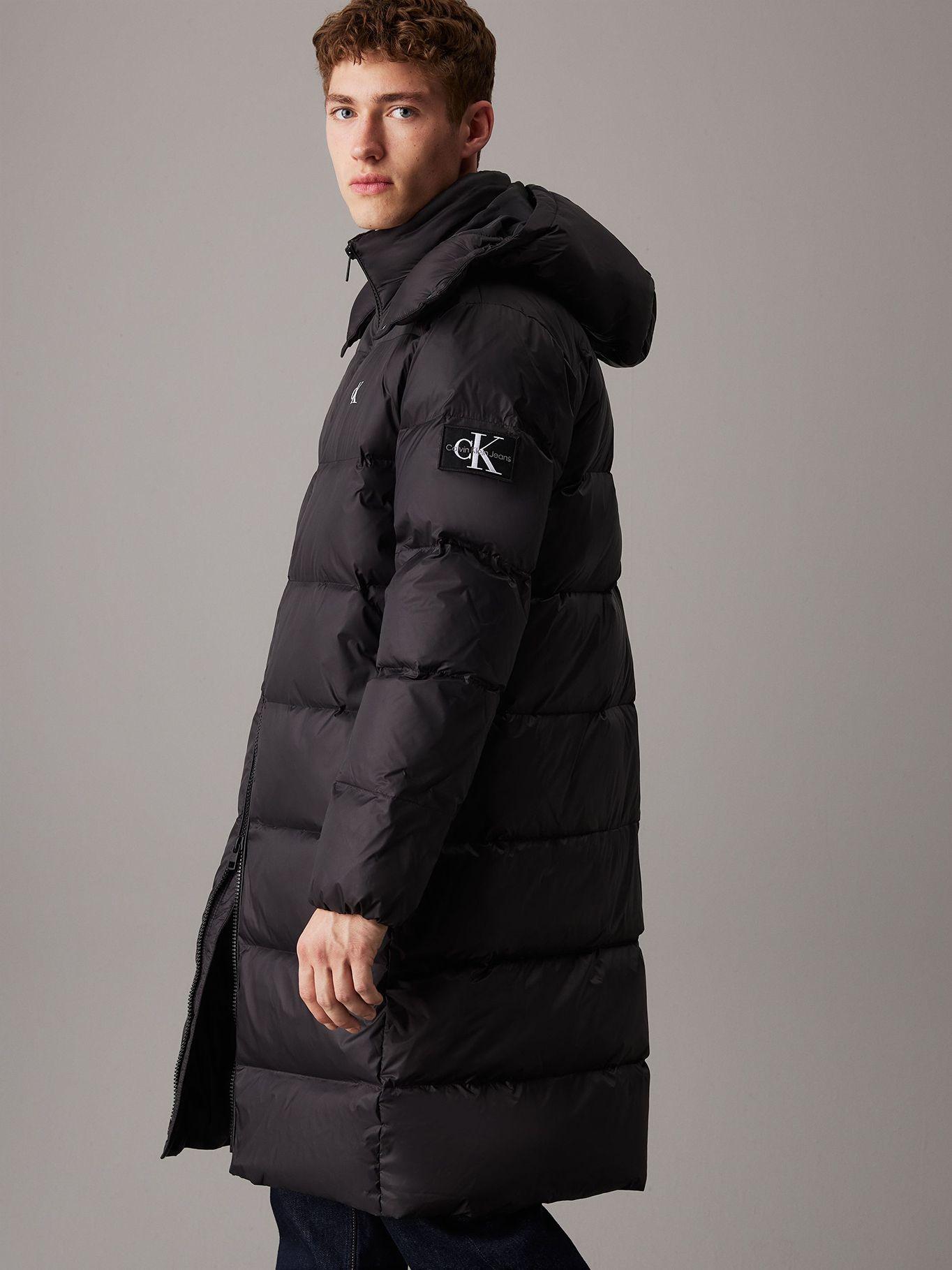 Parka Larga Essentials Down Negro Calvin Klein-3
