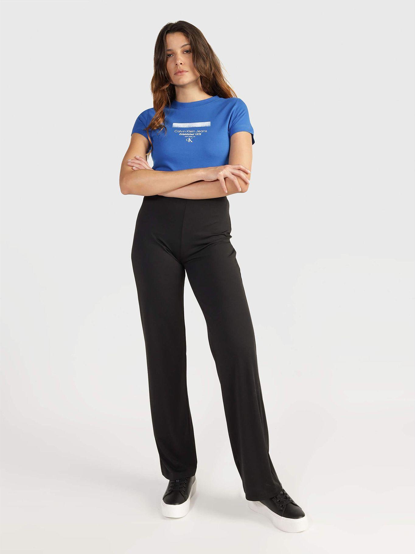 Polera Stripe Logo Modern Azul-1