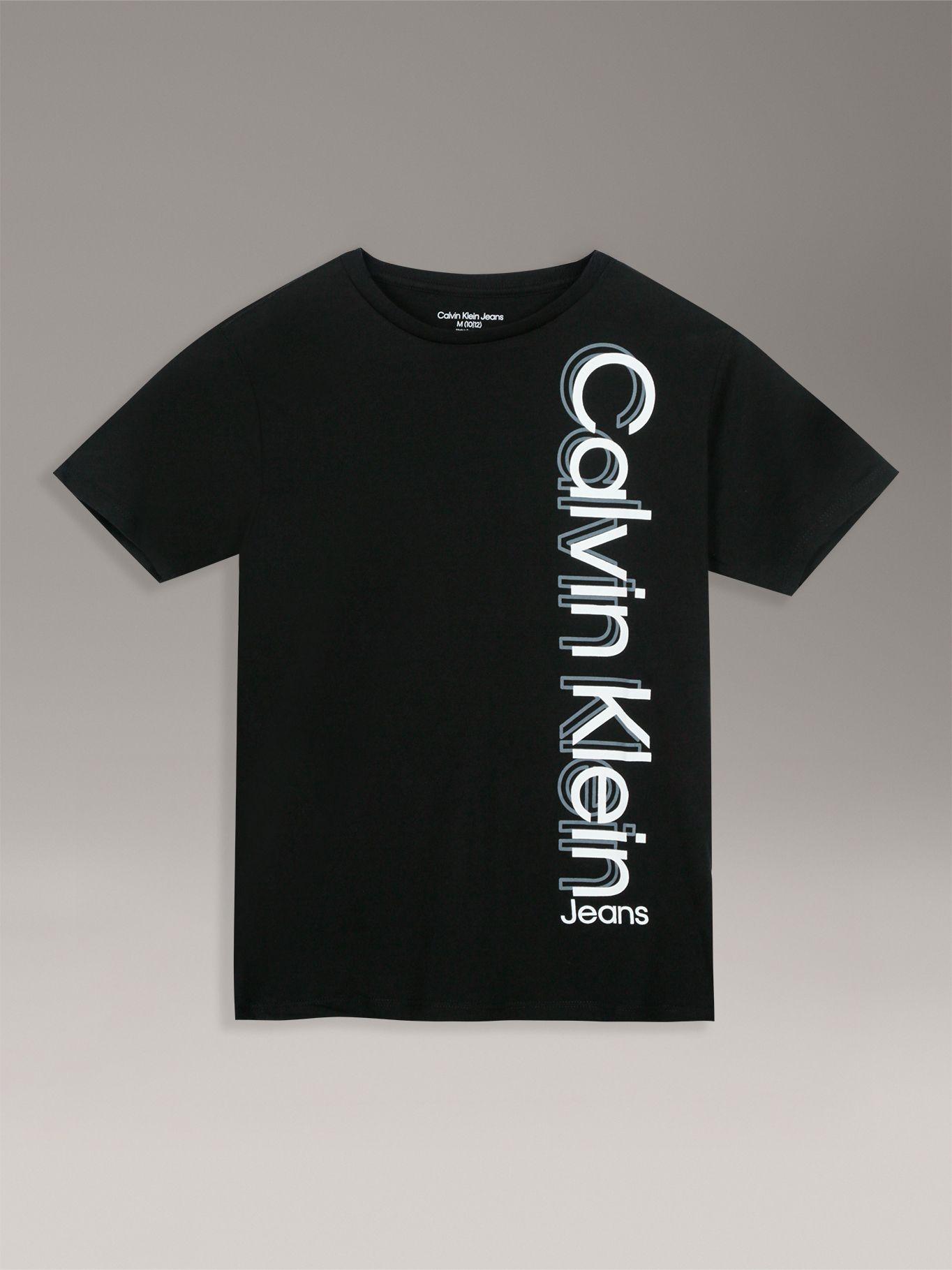 Polera Niño Vertically Negro Calvin Klein-0
