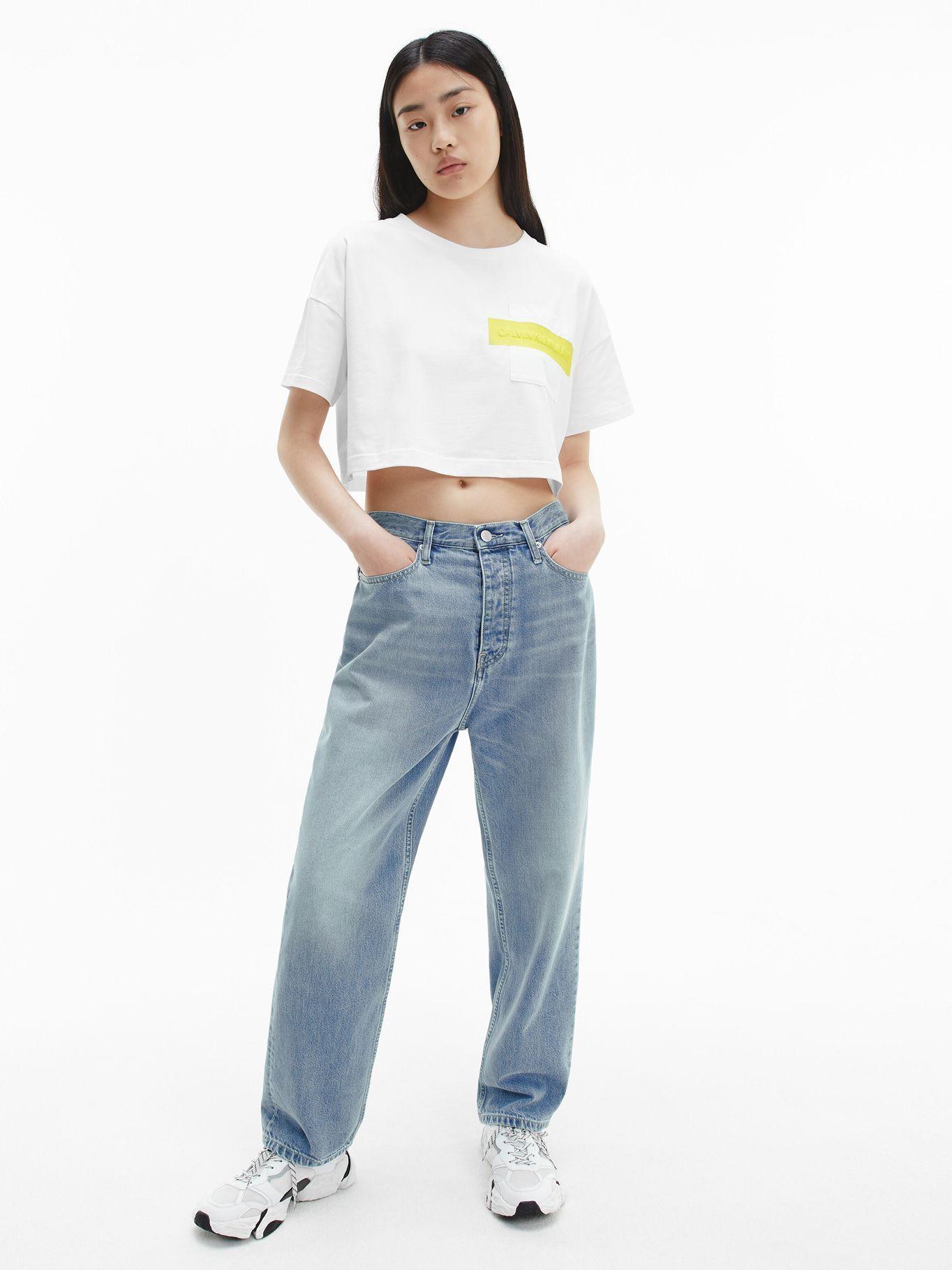 Crop Top Hero Logo Blanco Calvin Klein-0