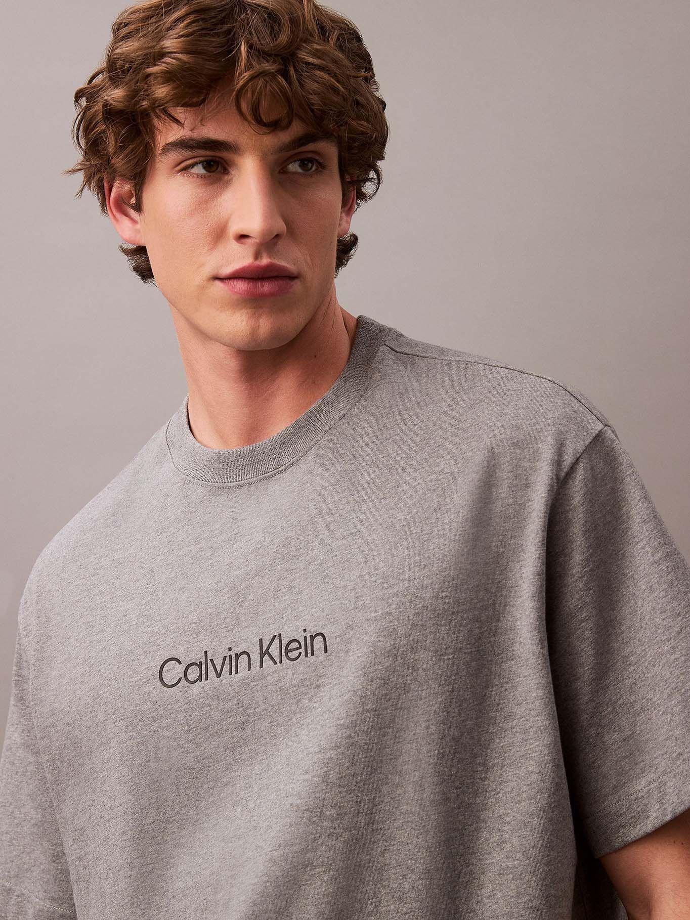 Polera Relaxed con Logo Gris Calvin Klein-3