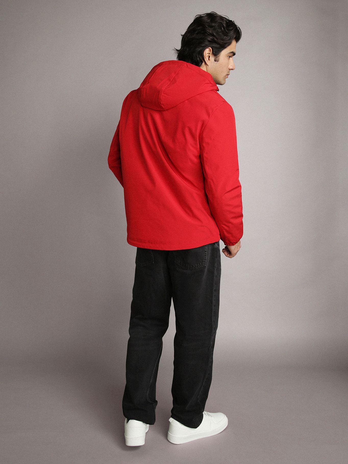Parka Stretch con Bolsillo Frontal Rojo Calvin Klein-2