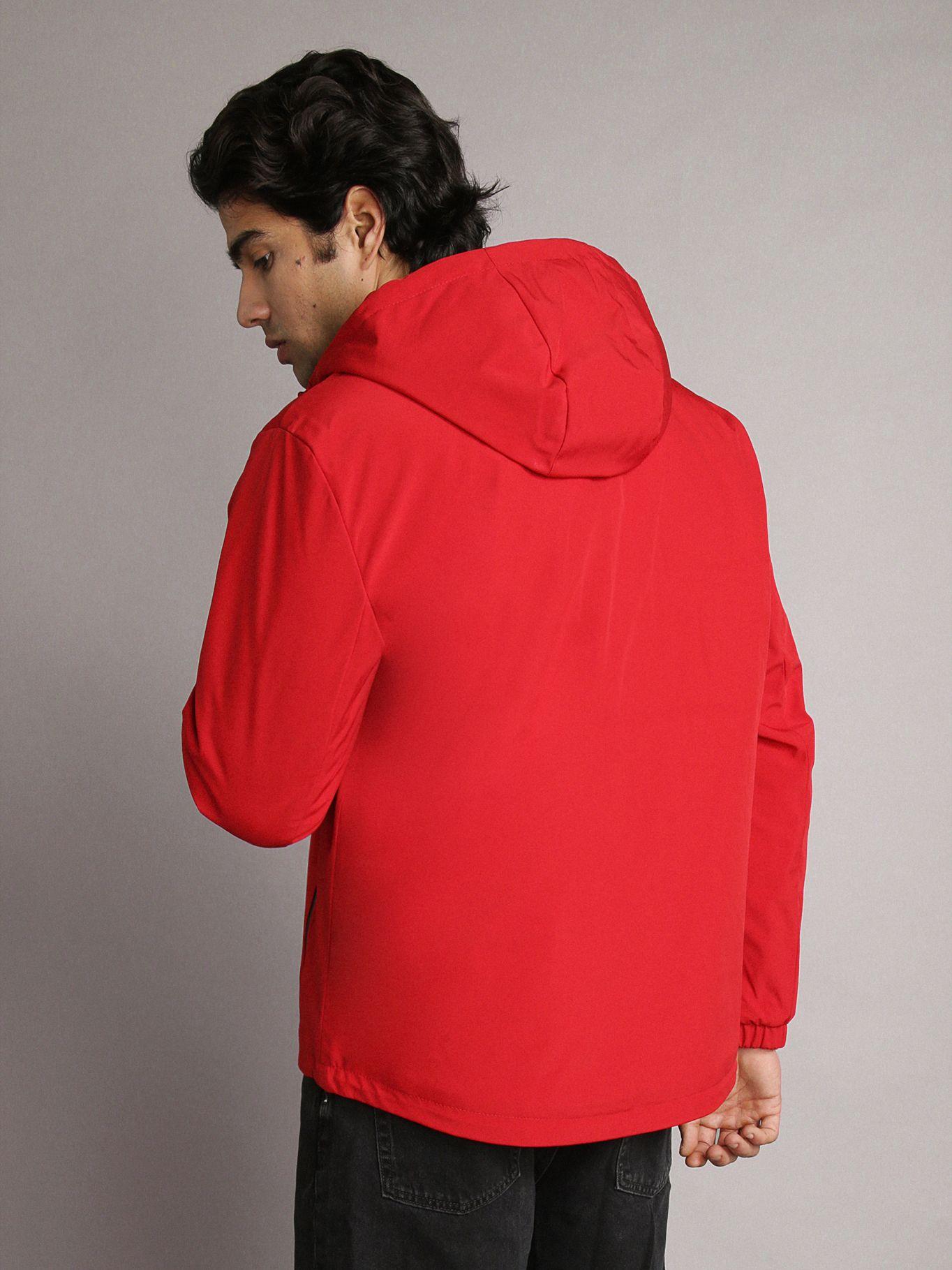 Parka Stretch con Bolsillo Frontal Rojo Calvin Klein-3