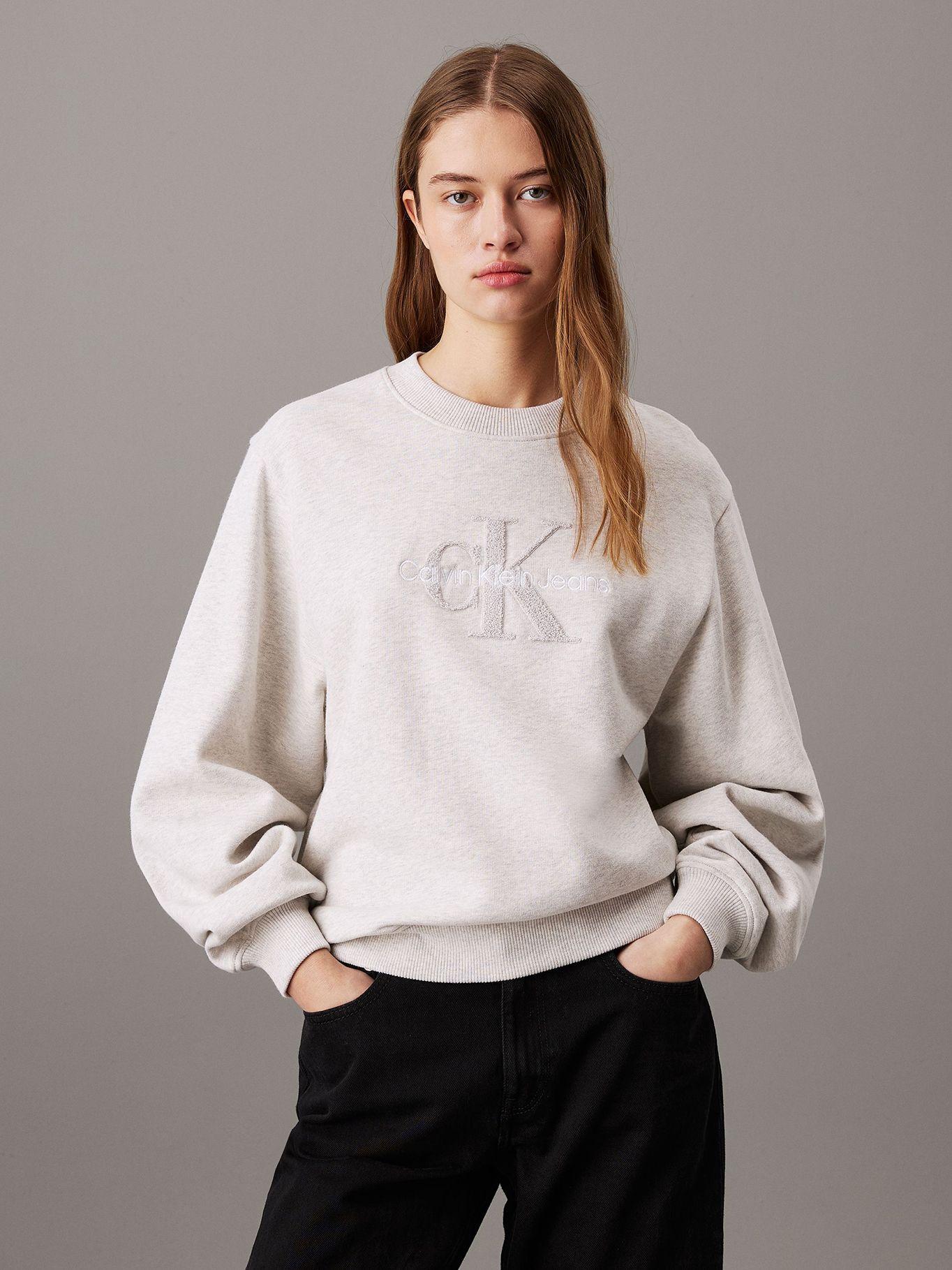 Polerón Chenille Monologo Gris Calvin Klein-0