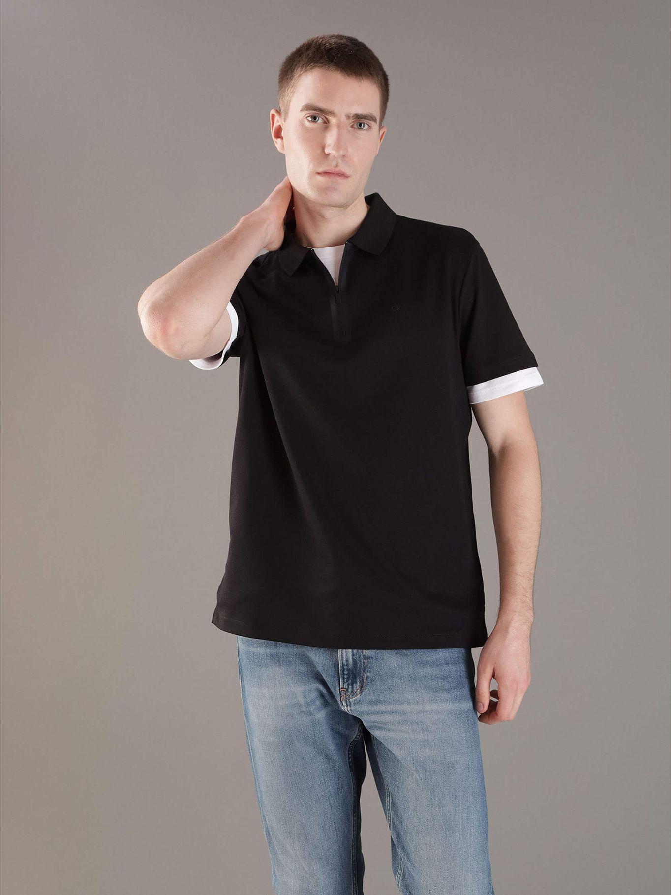 Polo con Cremallera Negro Calvin Klein-0