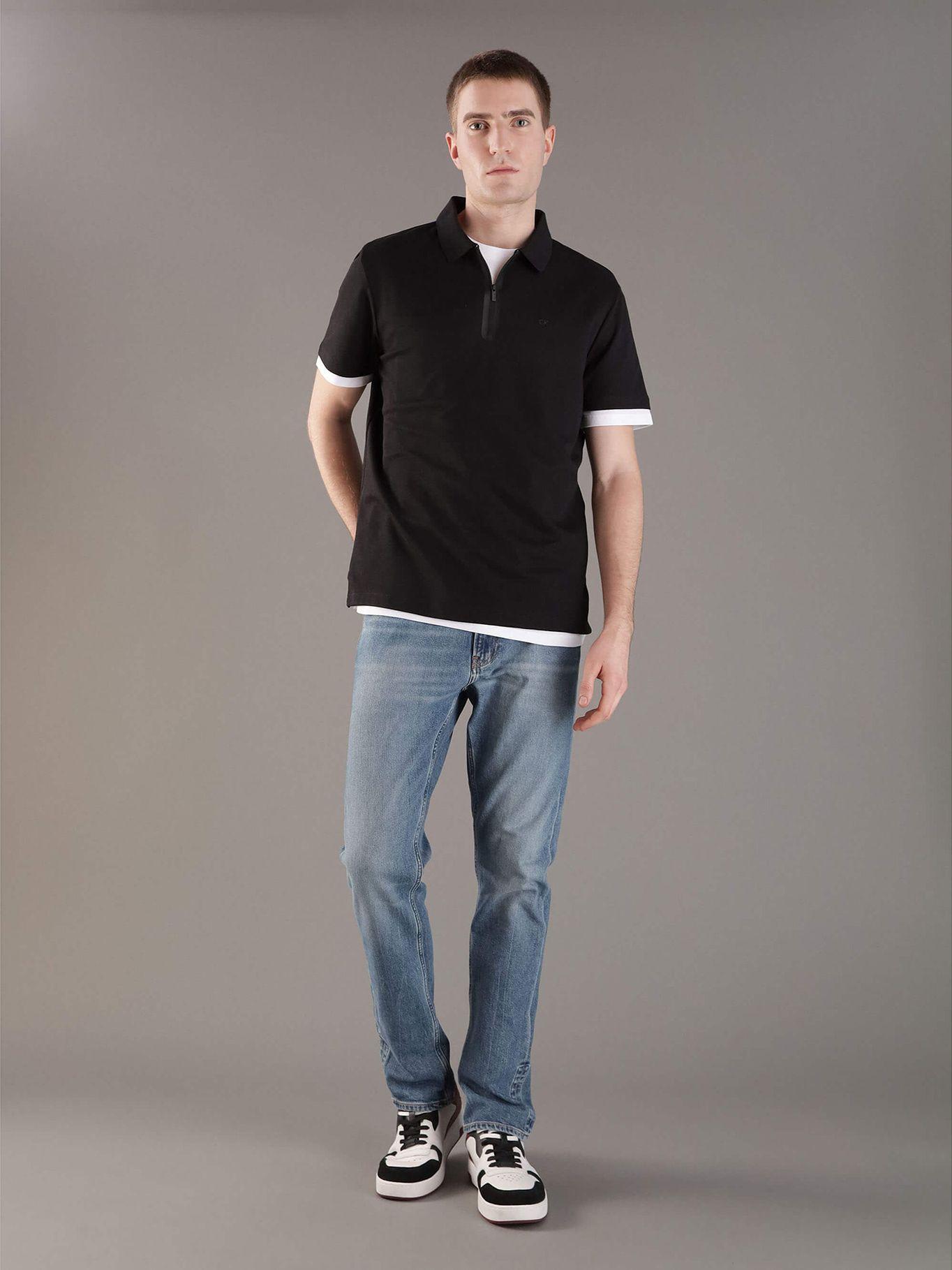 Polo con Cremallera Negro Calvin Klein-1