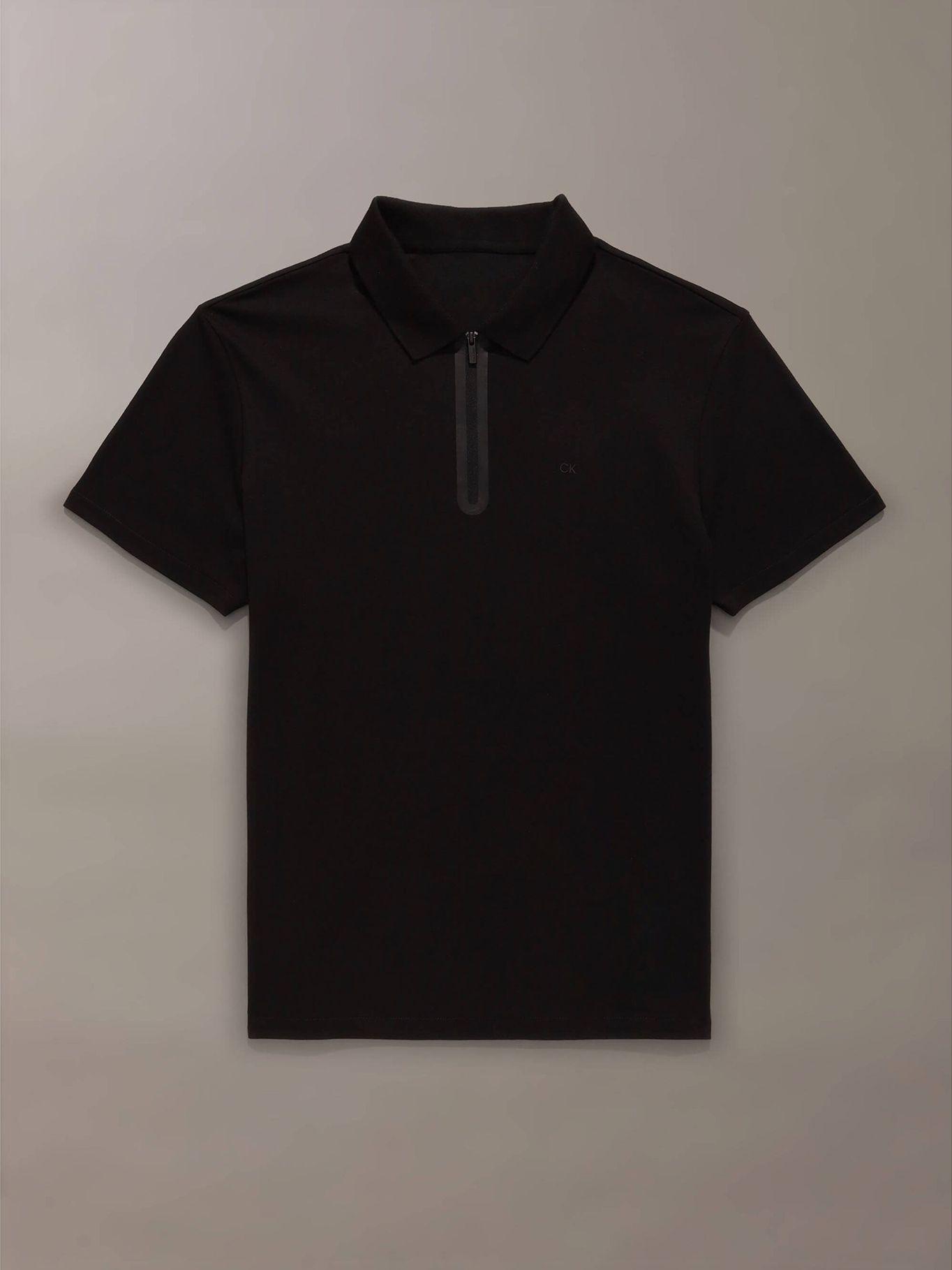 Polo con Cremallera Negro Calvin Klein-4